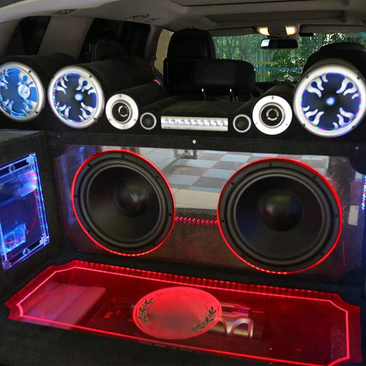 LED Rosso spegnimento Automatico 2.0 condensatore di Audio, condensatore Audio per Auto, per sistemi Fino a 2000 W.