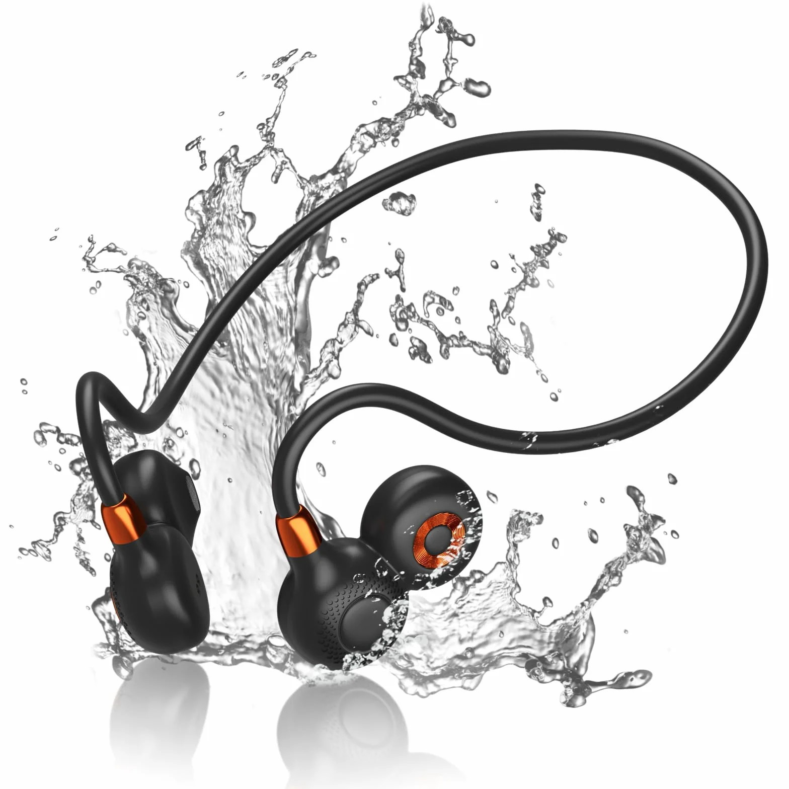 Ortizan Cuffie Bluetooth Sport, Auricolari Open Ear Wireless Bluetooth 5.3 IPX6 Impermeabili, Chiamata Chiara, 19 G, Auricolari Leggeri 15 Ore Di Riproduzione E Ricarica Rapida Magnetica Per Corsa