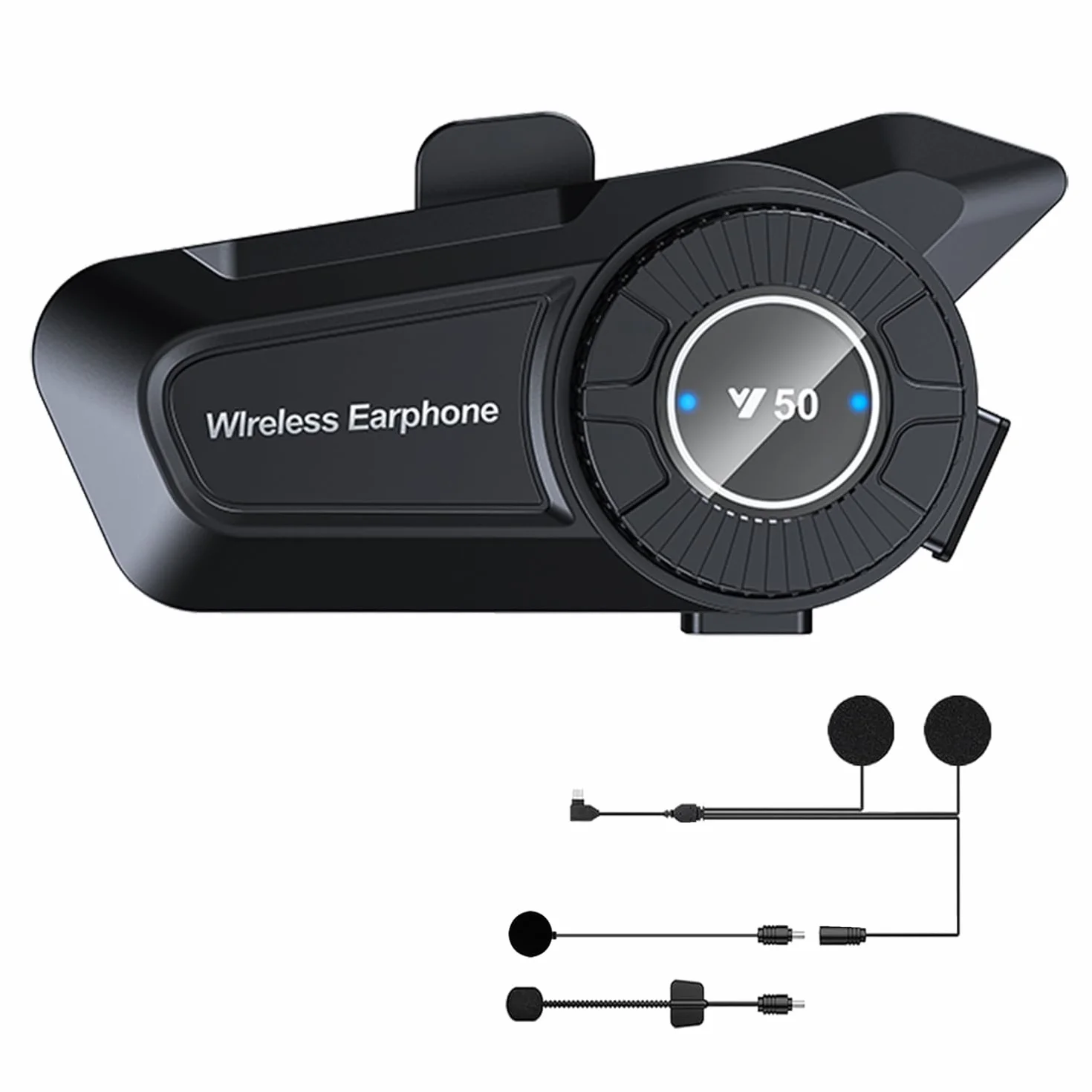 Auricolare per Casco Moto Wireless 5.3 Impermeabile IPX6 Cancellazione del Rumore Y50
