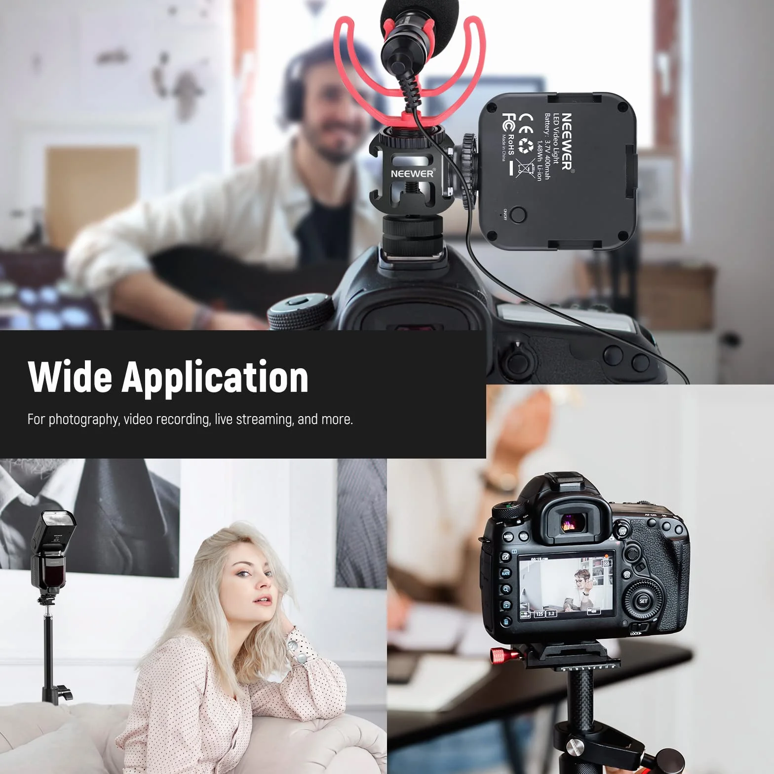 NEEWER 8Pz Kit Adattatori Per Attacco A Hotshoe, Supporti Tripli A Coldshoe, 1/4" Vite, Staffa Per Supporto Flash e Copertura Per Coldshoe Per Fotocamere DSLR,Luce LED,Microfono,Cavalletti, Monitor