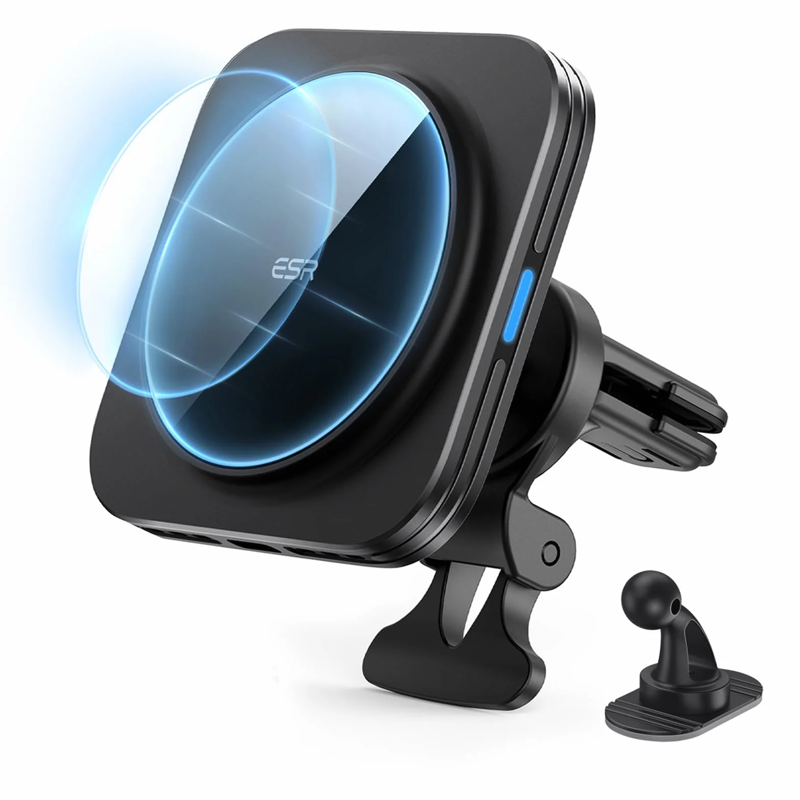 ESR Caricabatterie da Auto MagSafe, Caricatore Wireless Magnetico da 15W, Supporto per iPhone 17/17e/16/15/14/13/12, Galaxy S26/S25 Series, per Il cruscotto/Bocchetta dell'Aria,Ricarica Rapida, Nero