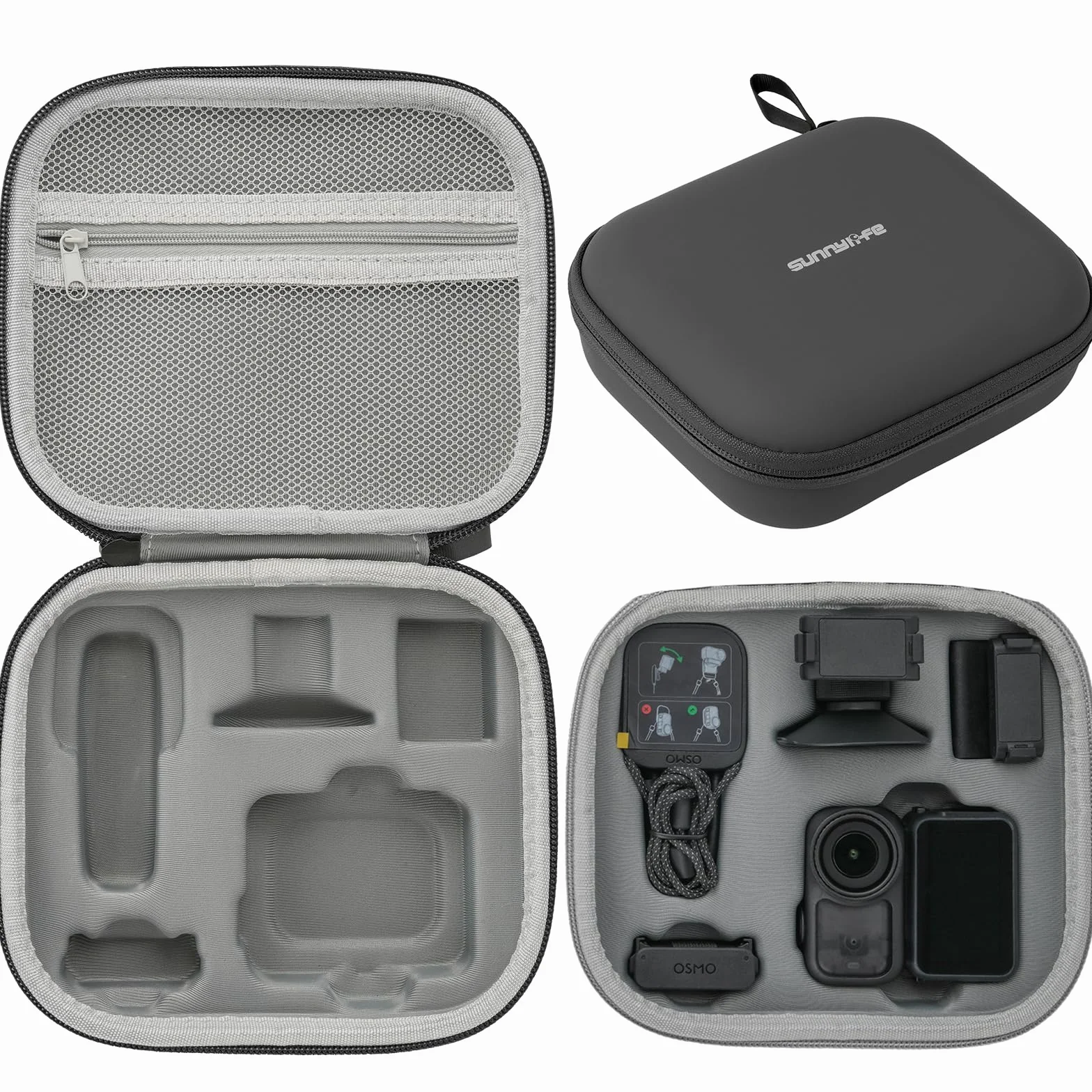 Custodia da trasporto Borsa per DJI Osmo Nano, Custodia protettiva PU Case Bag Borsa da viaggio Accessori per DJI Osmo Nano Combo (Black)