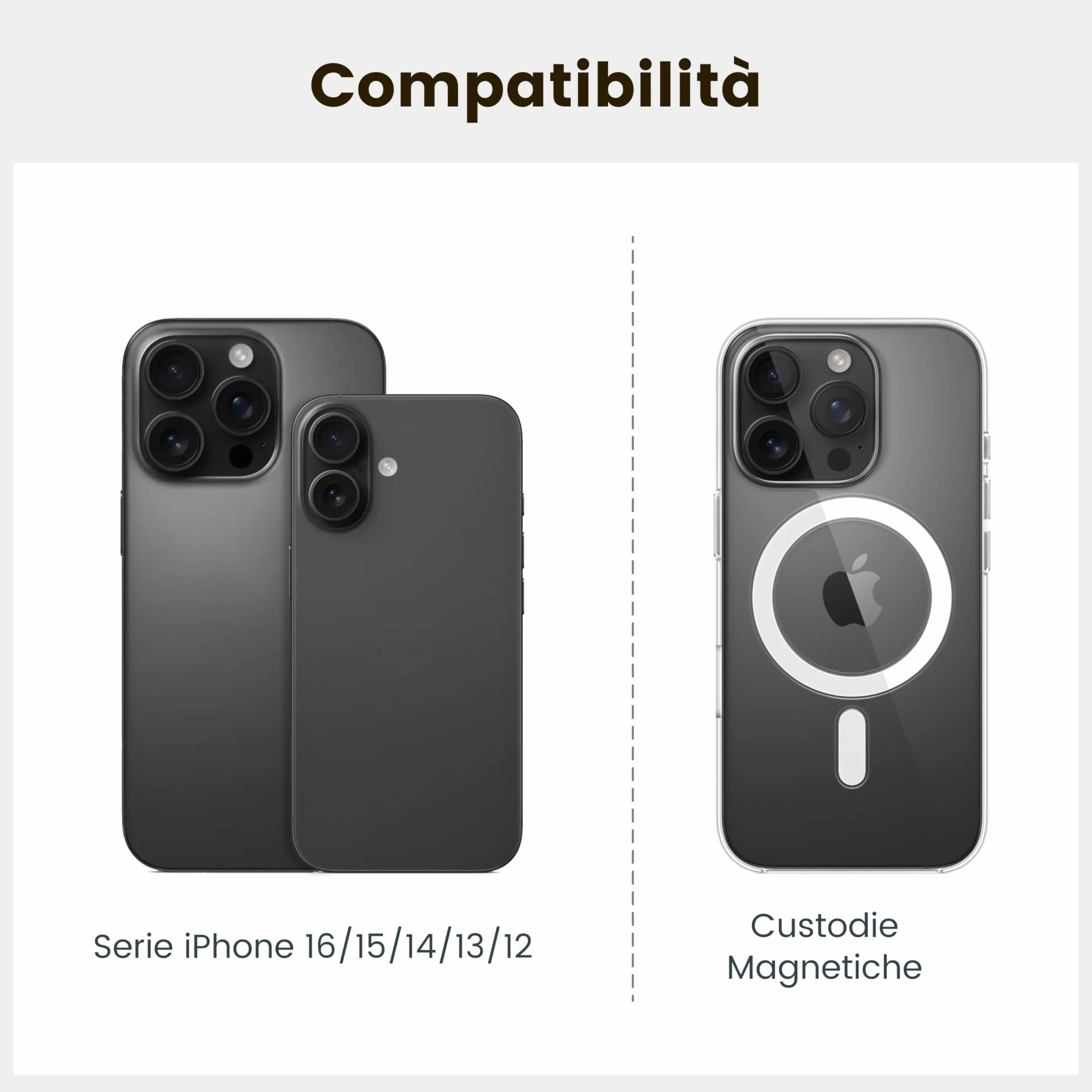 PITAKA Anello Magnetico Gancio Per Cellulare compatibile con il iPhone 16/15/14/13/12, Regolazione Supporto per Telefono compatibile con Magsafe, Leggero Impugnatura Stand [MagEZ Grip 3] Nero/Grigio