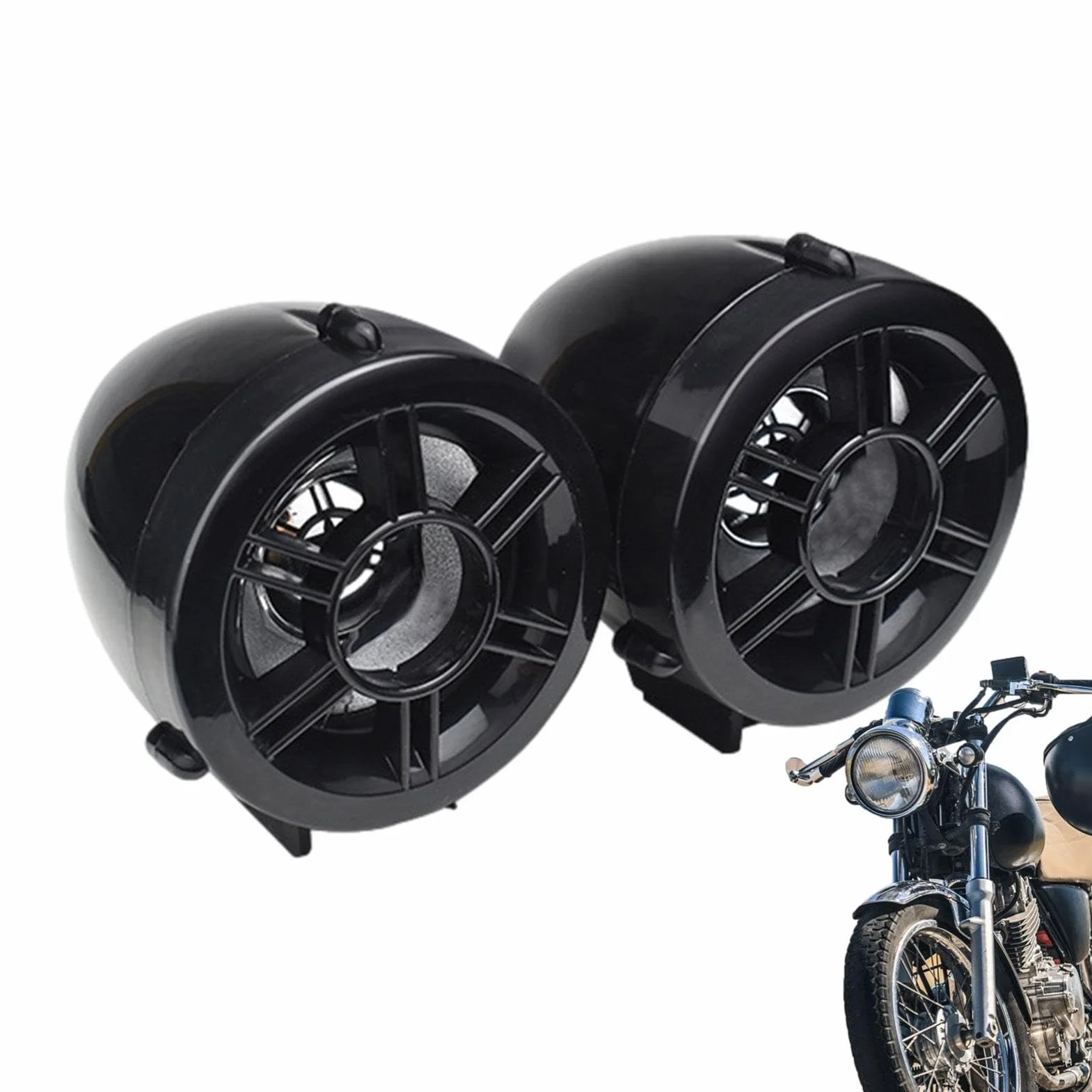 audio per moto, altoparlanti impermeabili per moto, altoparlanti stereo da 10,2 cm, amplificatore AUX MP3 integrato classe D da 300 Watt, adatto per manubri da 1 a 1,25 pollici