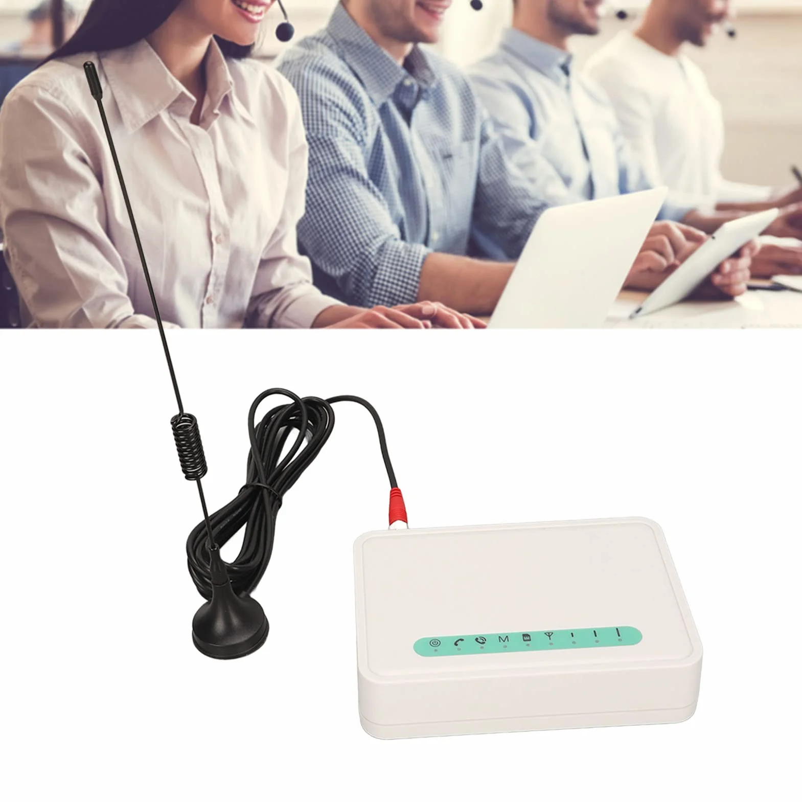 Fockety gsm Terminale Senza Fili Fisso, 3G 4G LTE Quad Band gsm 850/900/1800/1900Mhz Desktop Terminale Wireless Chiamante ID Dialer con Display Luci a LED, per Telefonica, Allarme