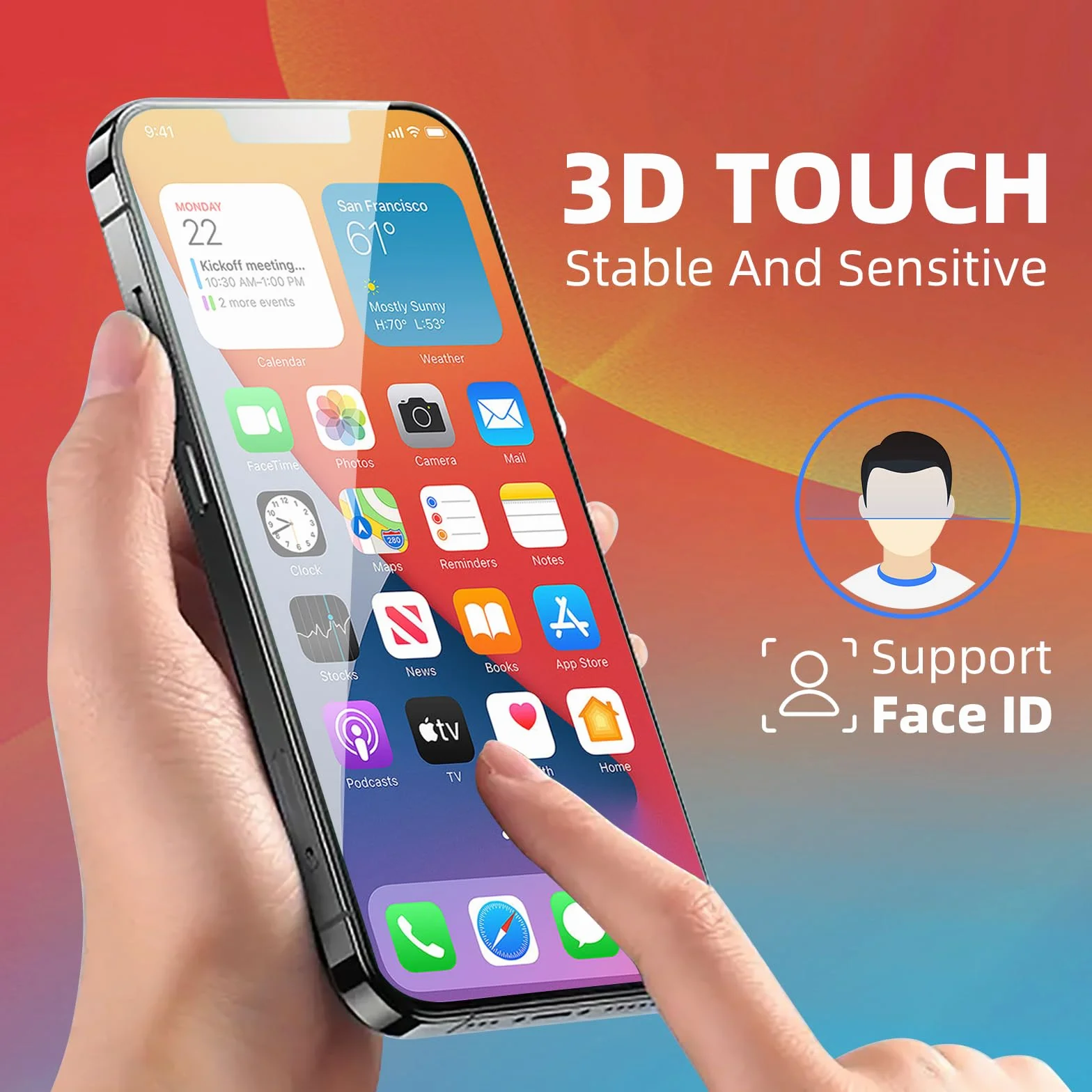 DTD Schermo per iPhone 12/iPhone 12 PRO LCD 6.1" Schermo sostitutivo FHD 3D Touch Screen Digitizer Telaio di Montaggio e Kit di Riparazione