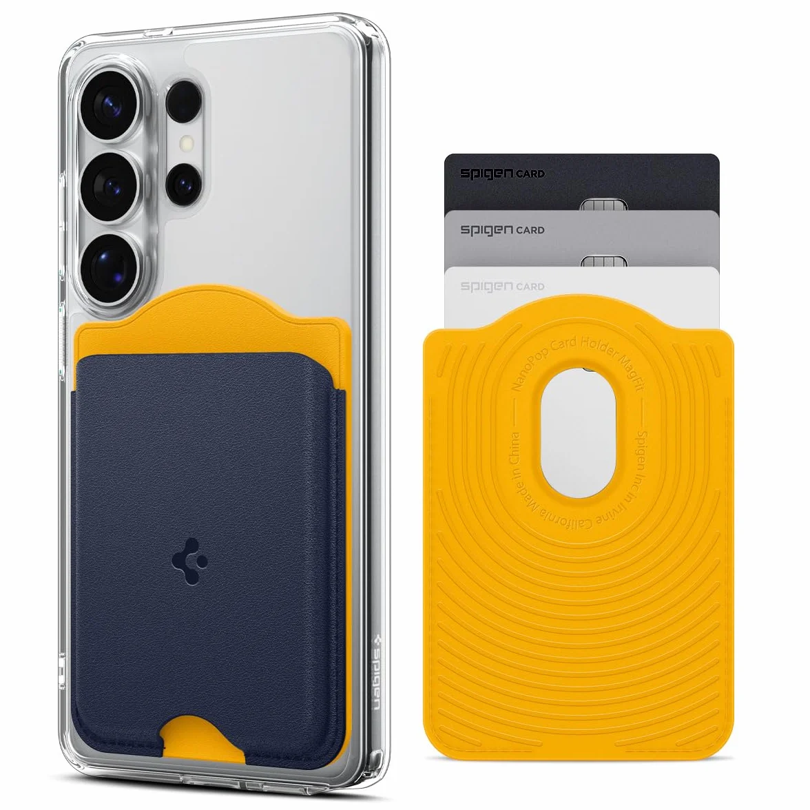 Spigen Nano Pop MagFit Portafoglio Magnetico Compatibile con Samsung Galaxy S26 & S25 Serie, S25 Edge e Z Fold 7 – Bluberry Navy