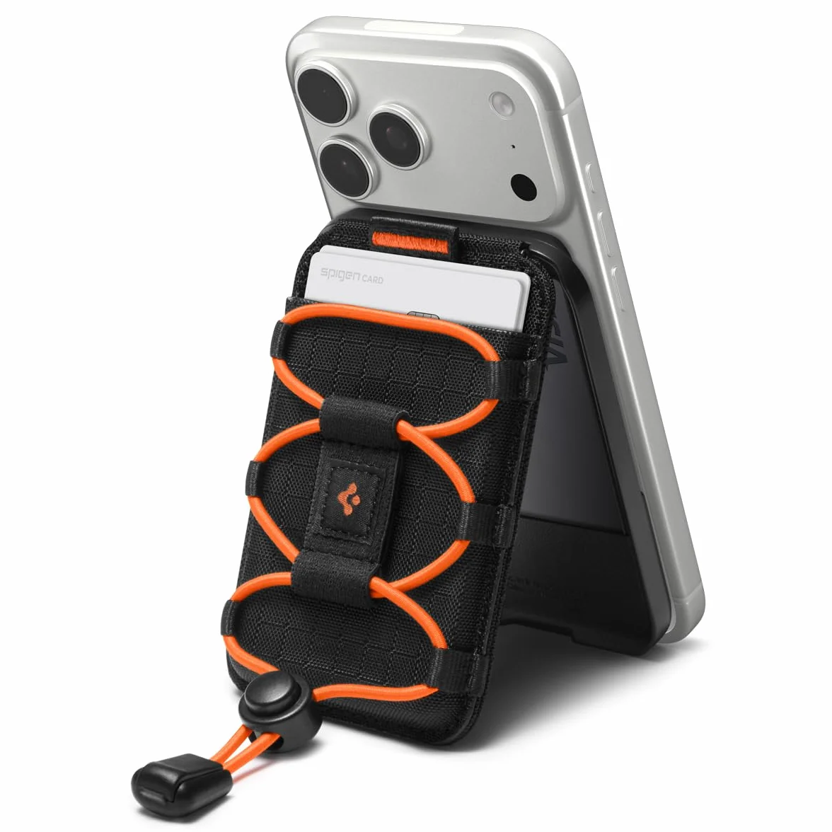 Spigen Tiefit MagFit Portafoglio MagSafe Wallet Magnetico Portacarte Compatibile con iPhone 17/16/15/14/13/12 Modelle, Accessori MagSafe - Nero