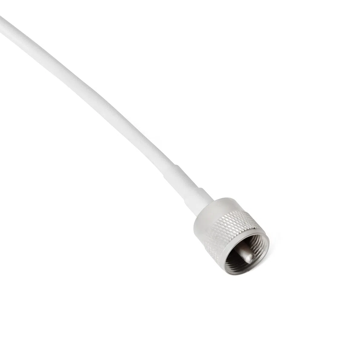 UAYESOK VHF Antena de radio marina impermeable de fibra de vidrio 1.1M Antena con 7m RG-58 Cable PL259 / Soporte de base ajustable para barco, Coche, ATV UTV (Blanco)