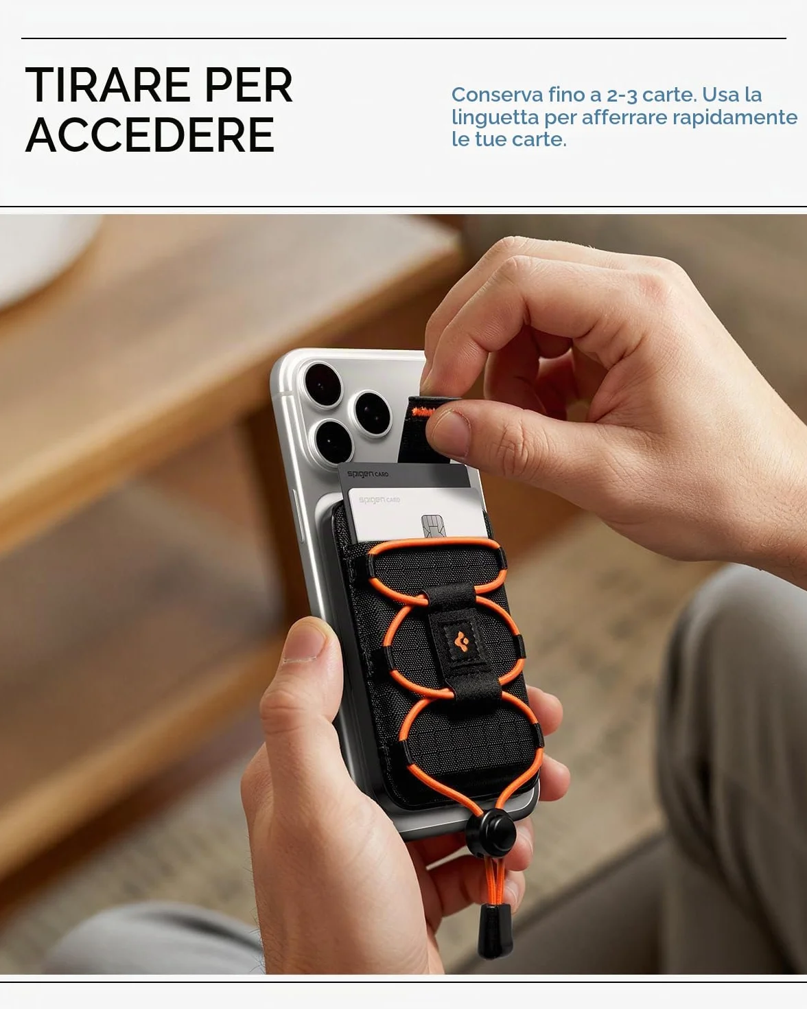 Spigen Tiefit MagFit Portafoglio MagSafe Wallet Magnetico Portacarte Compatibile con iPhone 17/16/15/14/13/12 Modelle, Accessori MagSafe - Nero