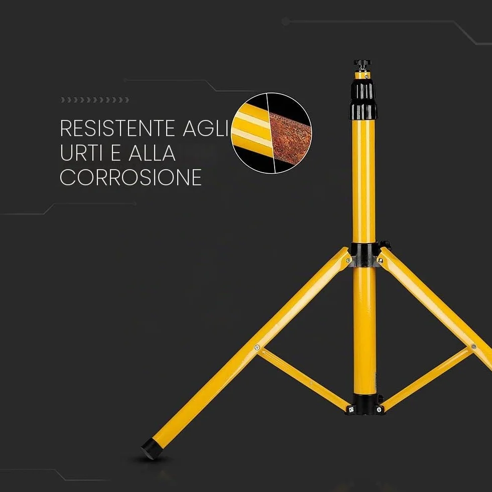 Supporto Trepiede in Alluminio per Fari LED Colore Giallo