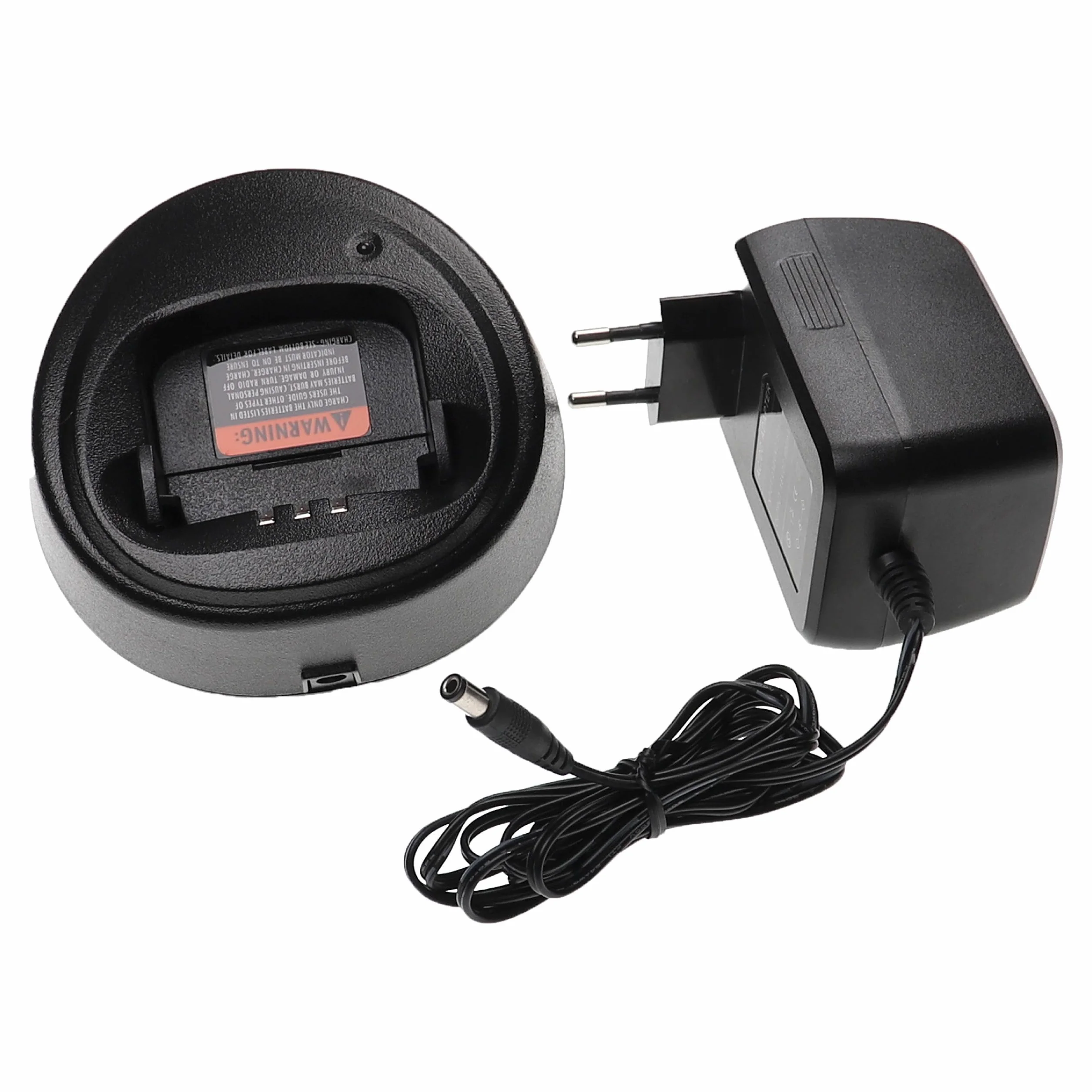 vhbw Caricabatterie compatibile con Motorola DP1400 CP380 - Stazione di ricarica con alimentatore 7,6V 0,9A
