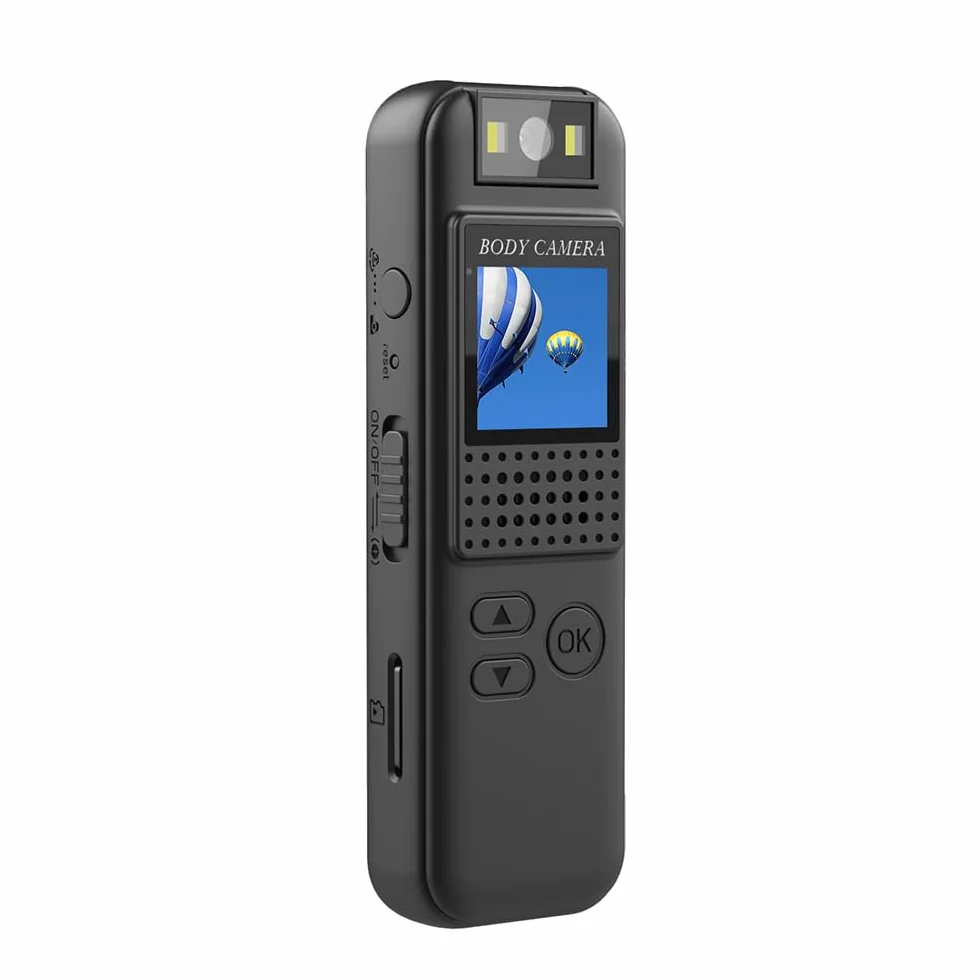Andoer Body Cam con Audio e video Mini Telecamera per il Corpo True 1080P Small Body Camera Personal Pocket Video Camera Camera Indossabile per Corsi incontri corse Consegna Domicilio Polizia