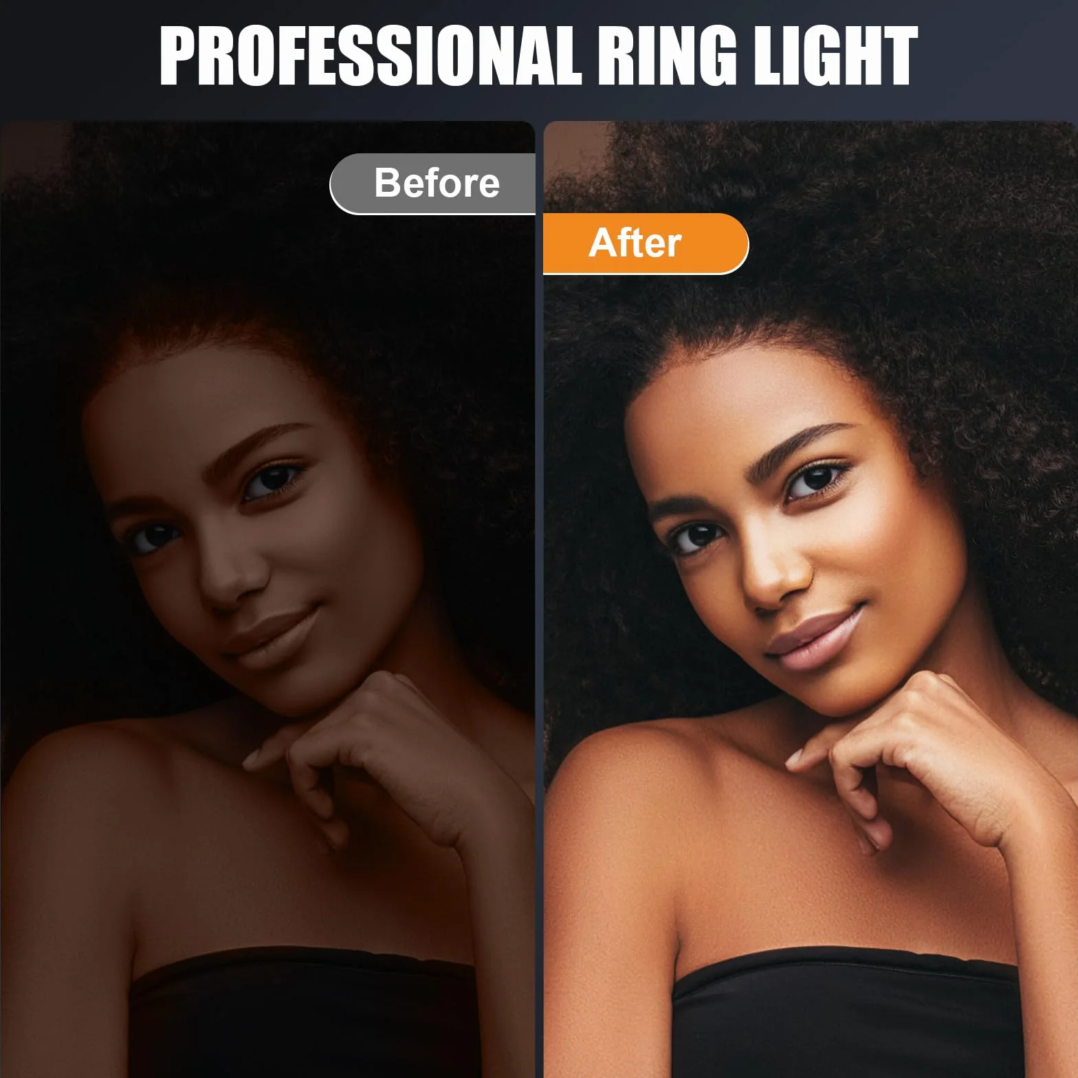 Selfie Ring Light, [1000mAh-Batteria A Lunga Durata]] Diyife Ring Light Telefono, 60 LED 360° Regolabile Clip Luce per Selfie, 10 Livelli di Luminosità, 3 Colori per Tiktok, Live Stream, Trucco