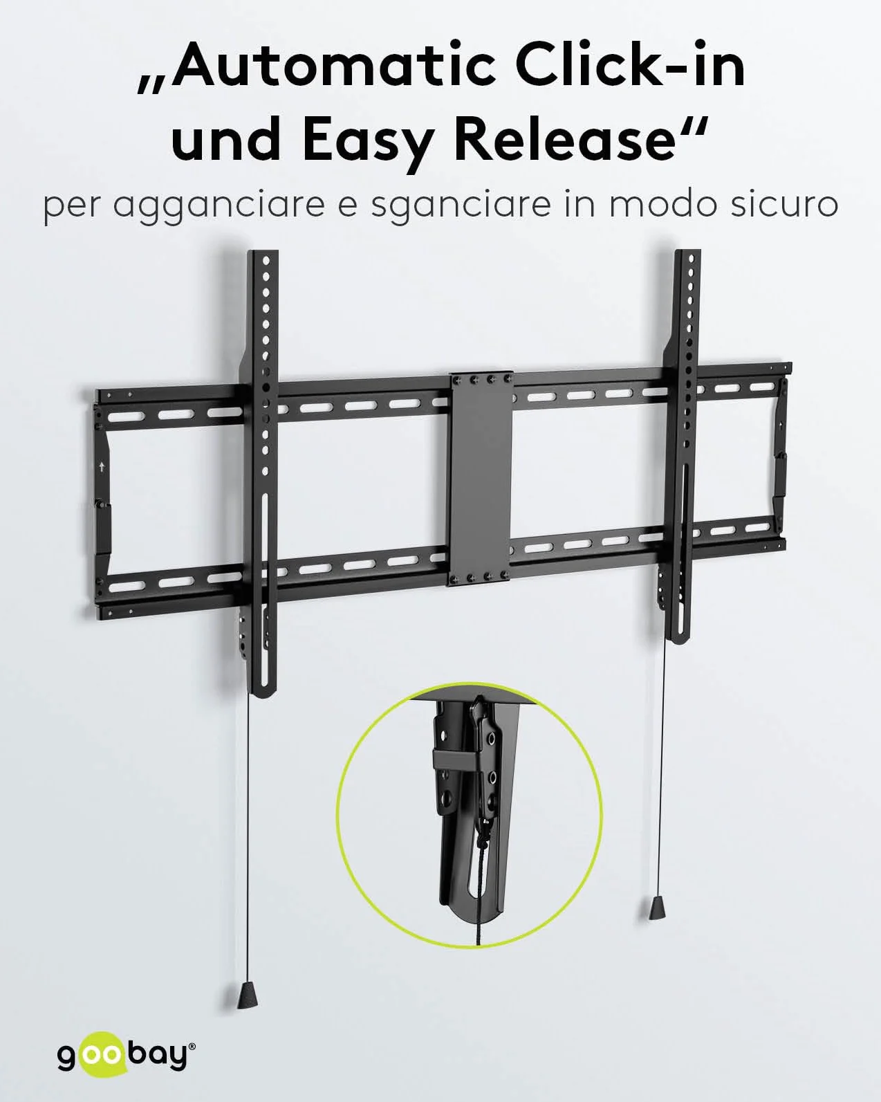 goobay Supporto TV Parete Fisso 43-100 Pollici Ultra-Piatto 29 mm VESA 600x400 70 kg