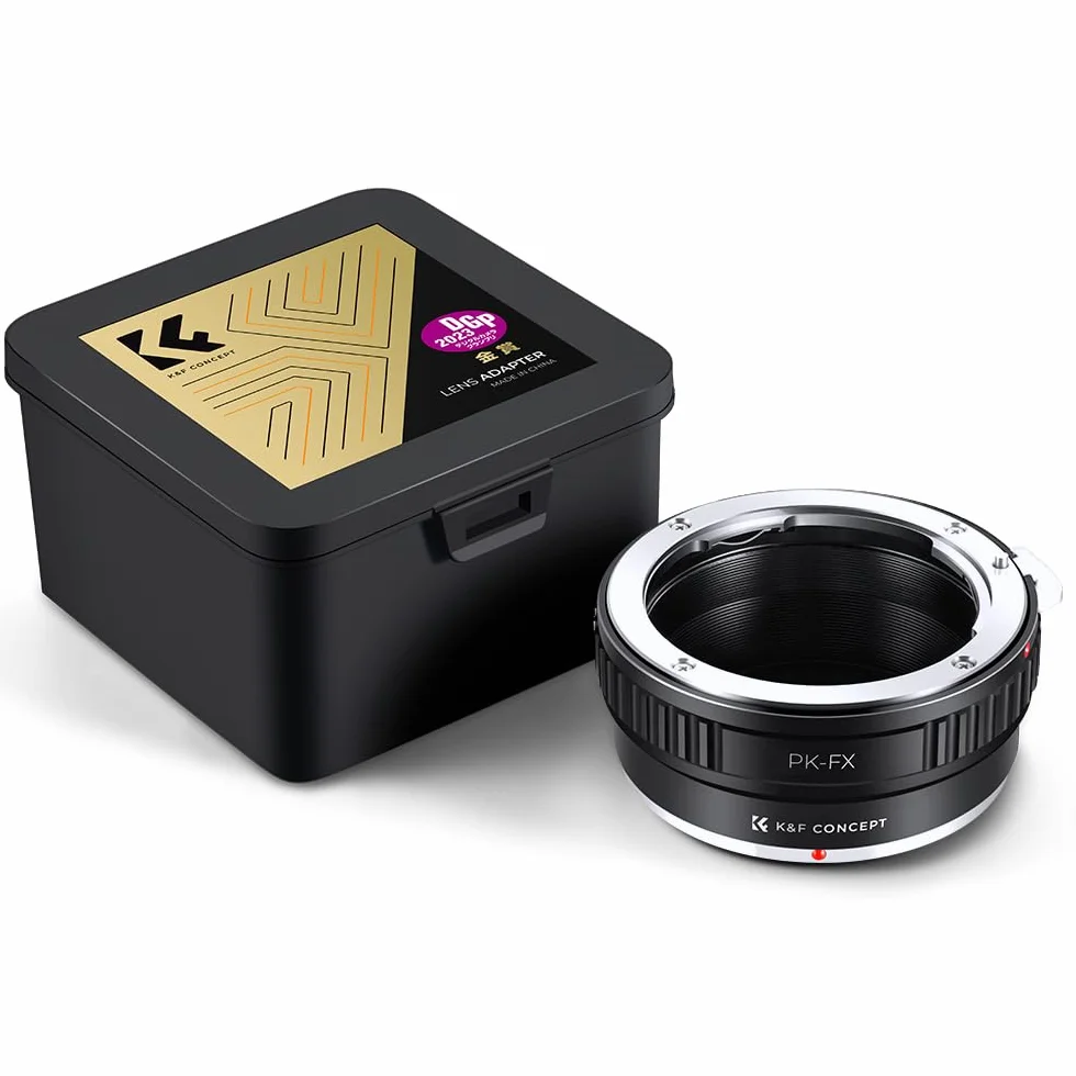 K&F CONCEPT Anello Adattatore PK-FX per Obiettivo di Compatibile con PENTAX PK a Fotocamera di Compatibile con Fujifilm Fuji FX