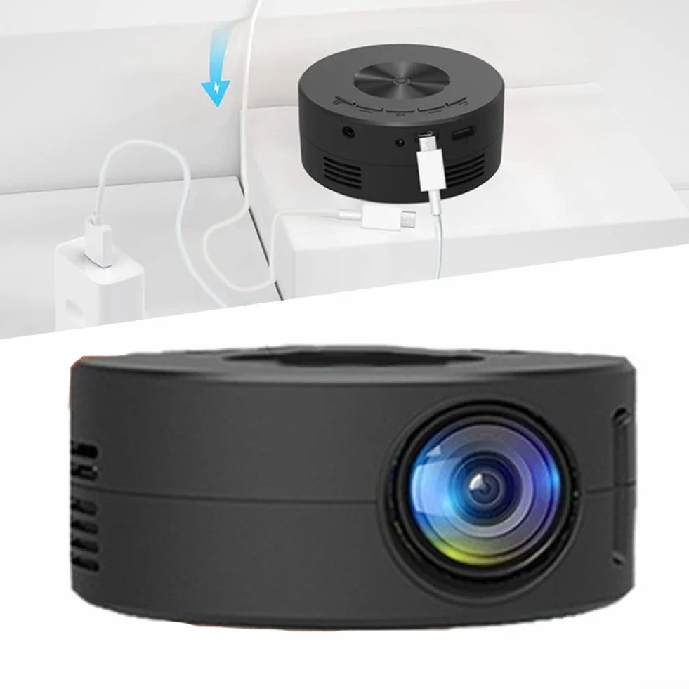Besttoolifes Mini proiettore portatile per iPhone e telefoni, 110 mm proiettore compatto schermo del telefono con ricarica versatile e supporto audio per la casa e