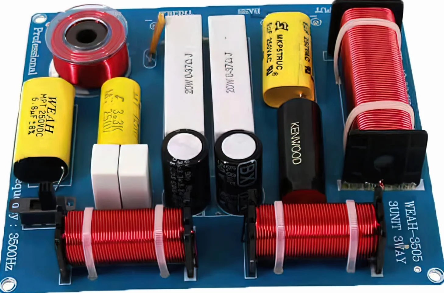 Altoparlante Divisore di frequenza Crossover 3 vie 300 W Altoparlante HiFi Audio Alti Midrange Bassi 3 unità Filtri crossover per altoparlanti da 3-5 pollici