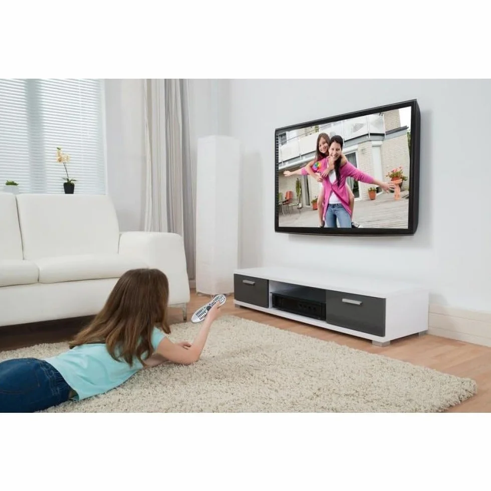 Techly 023837 Supporto a Muro per TV LED LCD 19-37" inclinabile 2 snodi Bianco Bianco