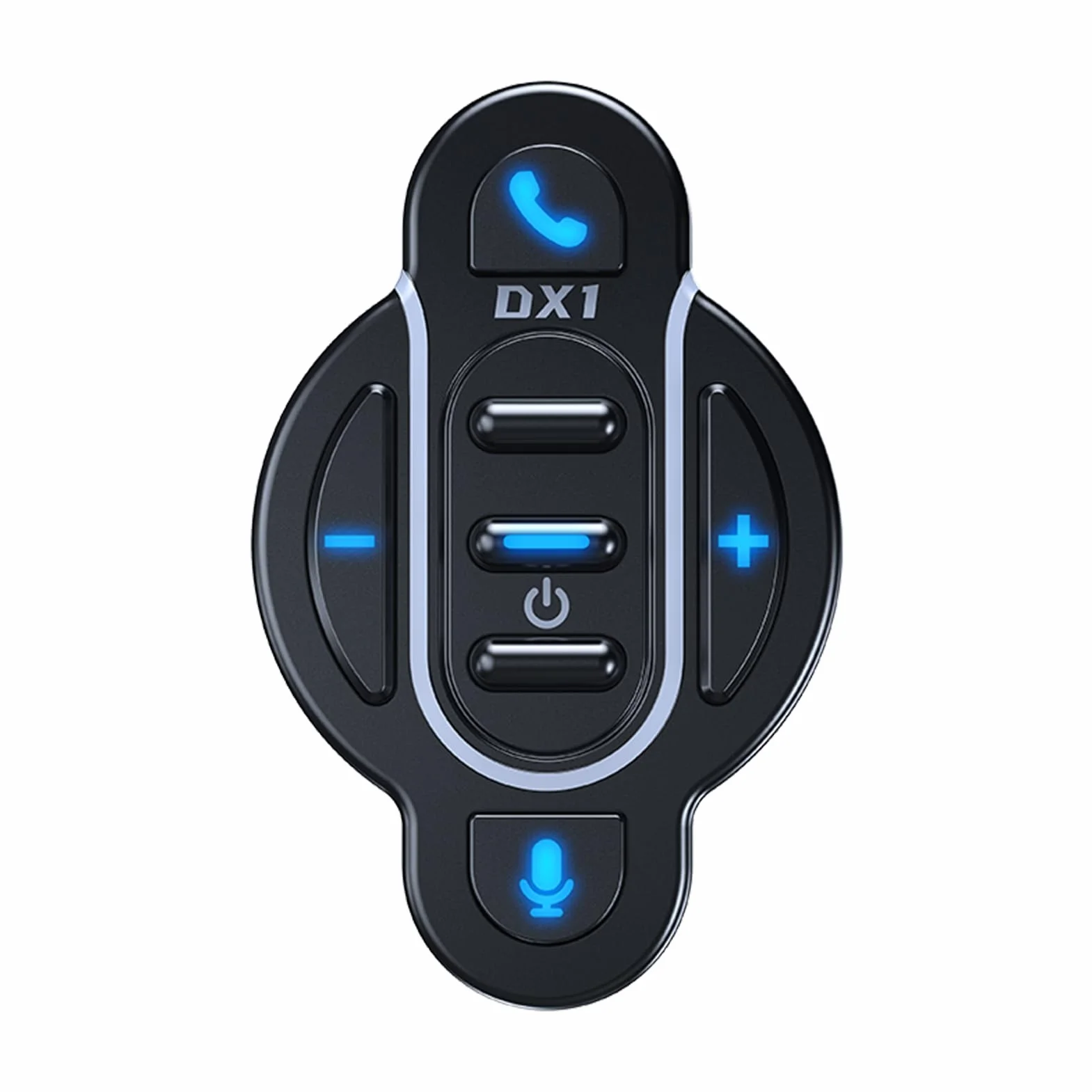 Docooler Controllore BT moto telecomando manubrio impermeabile controllore chiamata/musica assistente vocale, tasti multimediali telecomando per bicicletta elettrica moto