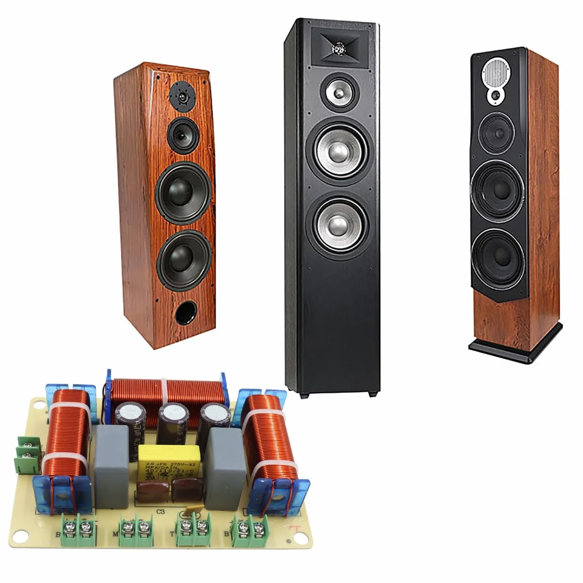 Crossover per altoparlanti a 4 vie da 400 W RCEDA 406 passivo per audio per auto e casa da 4 a 8 Ohm