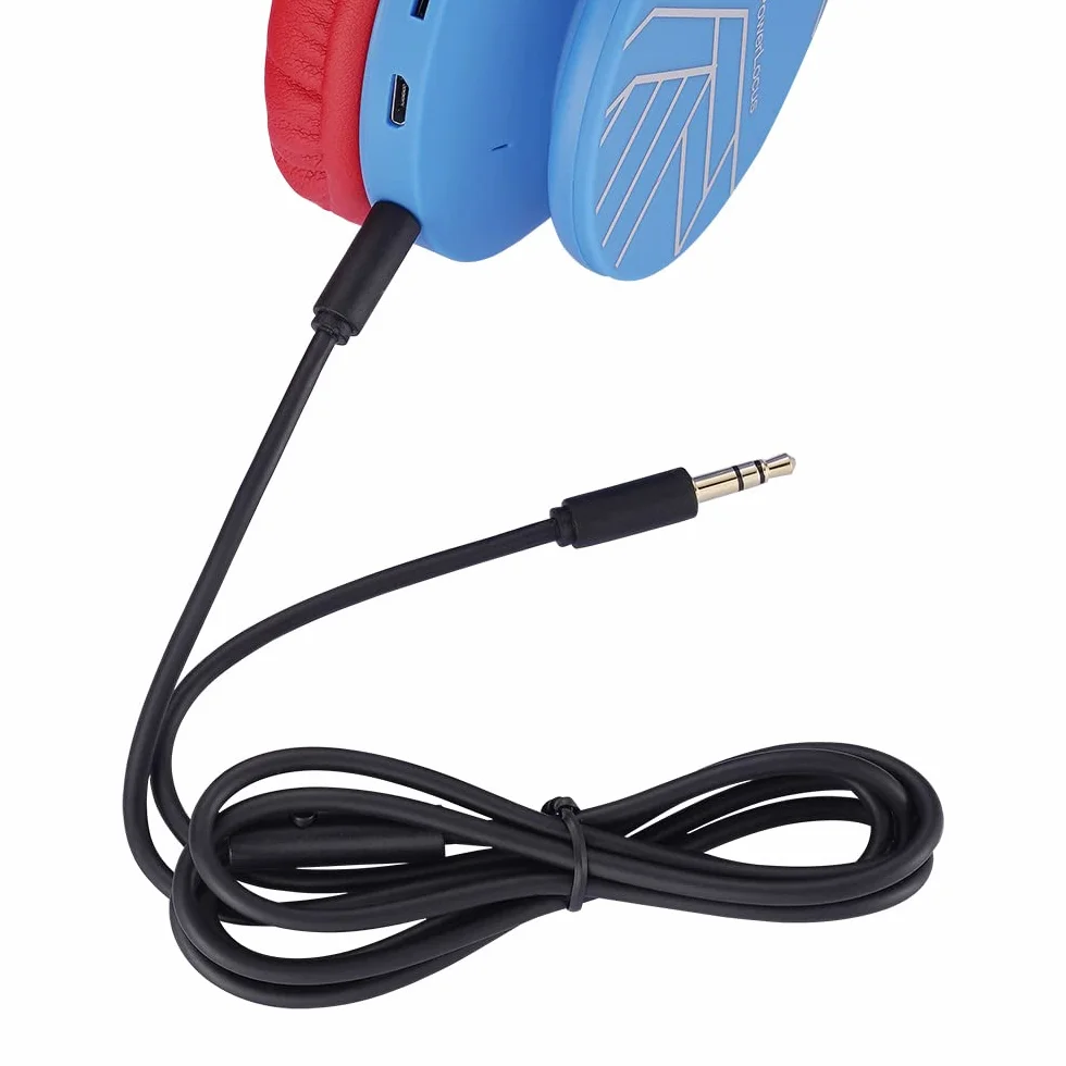 PowerLocus Cuffie Bluetooth per Bambini, Cuffie Senza Fili Over-Ear con Microfono, limitatore di volume a 85 dB, Cuffie Wireless Pieghevoli e Regolabili per Ragazzi e Ragazze per Cellulari/Tablet/PC