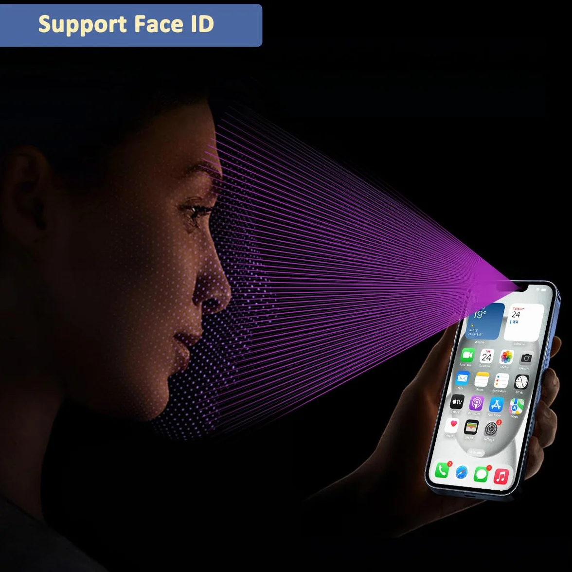 Yodoit Display per iPhone 13, Kit di Ricambio Schermo LCD da 6,1 Pollici, digitalizzatore Touch FHD con Kit di Riparazione, Pellicola Protettiva, Compatibile con Modelli A2482, A2631, A2634, A2635