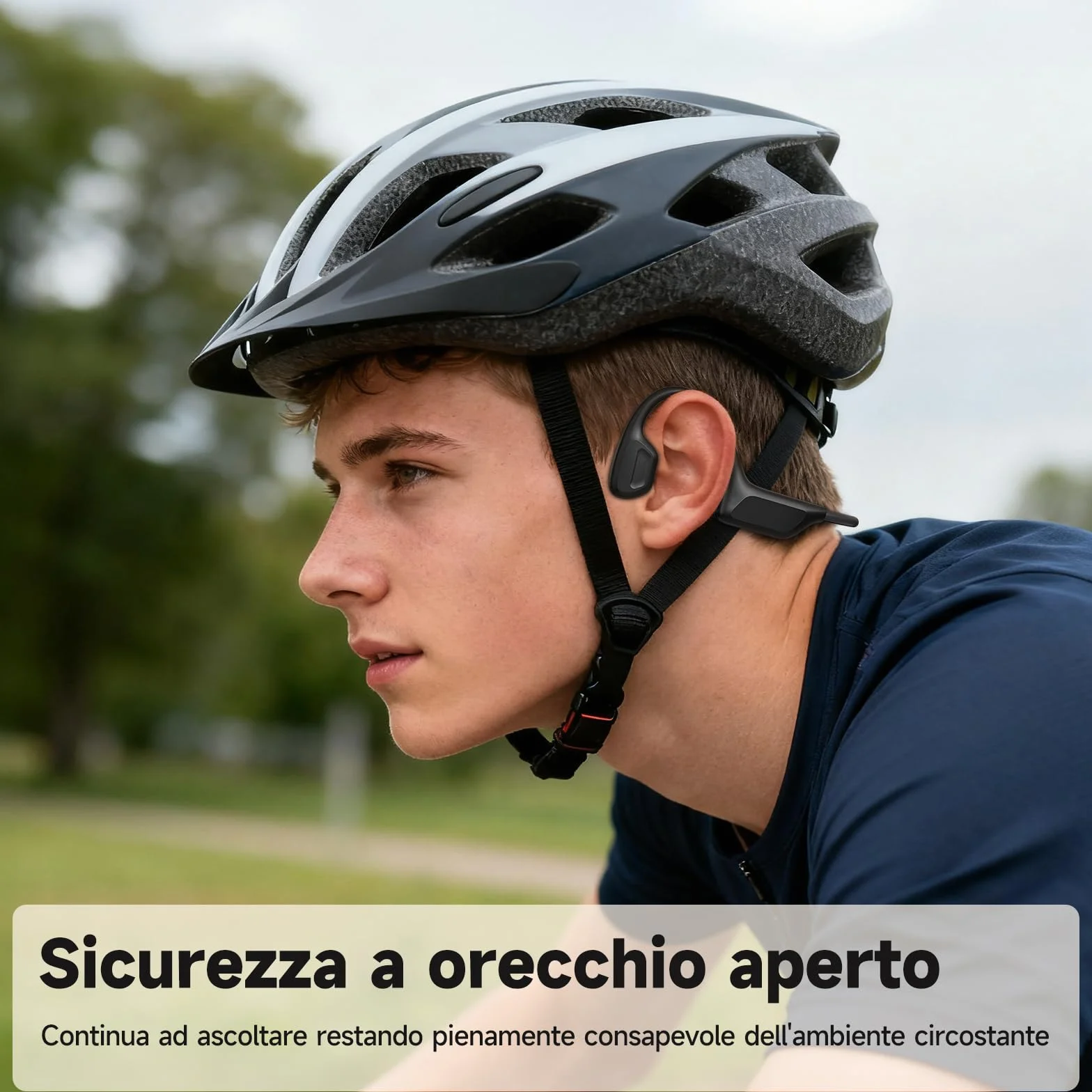 MANKIW Cuffie Conduzione Ossea, IP68 Cuffie Open Ear Bluetooth 6.0, Auricolari Conduzione Ossea per Fitness, Corsa, Auto, Escursionismo
