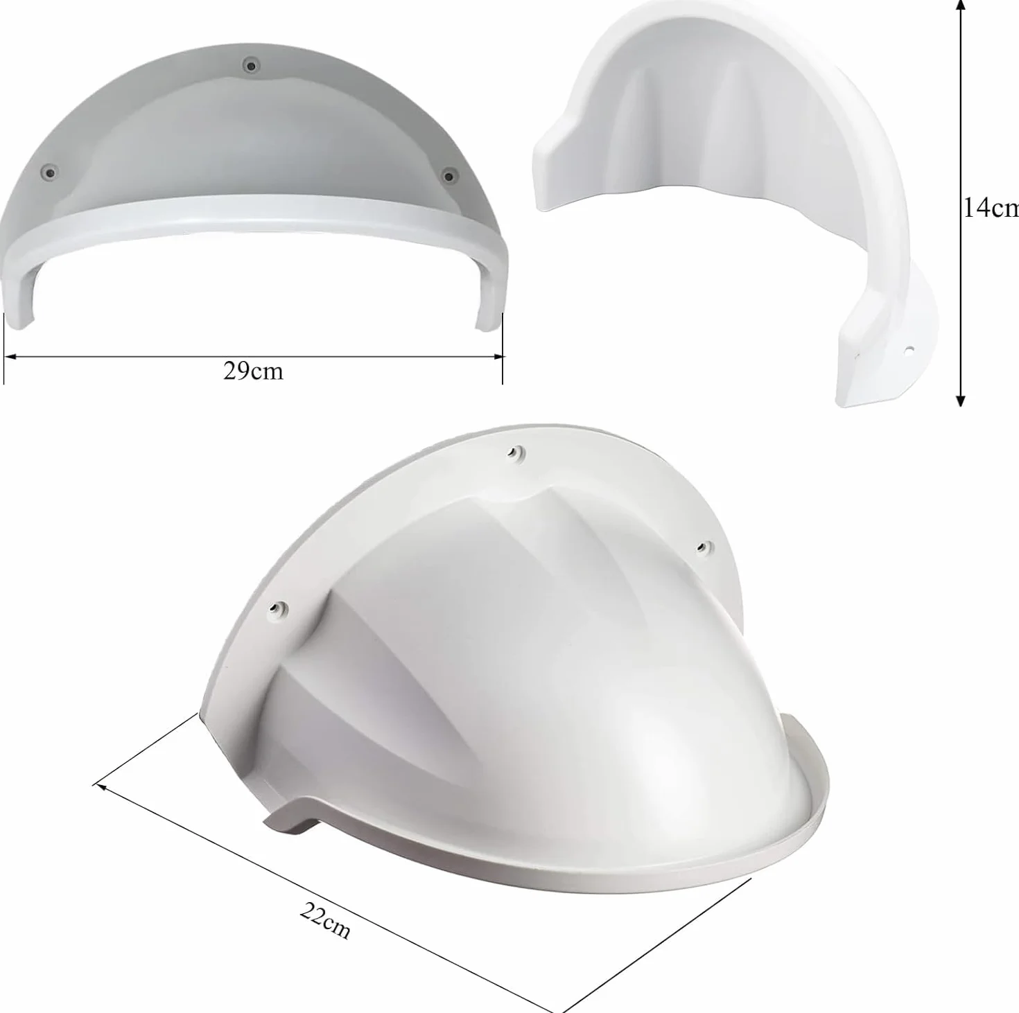 1 custodia protettiva resistente alle intemperie per telecamera di sorveglianza CCTV, custodia solare e piovosa, compatibile con Bullet e Dome (bianco)
