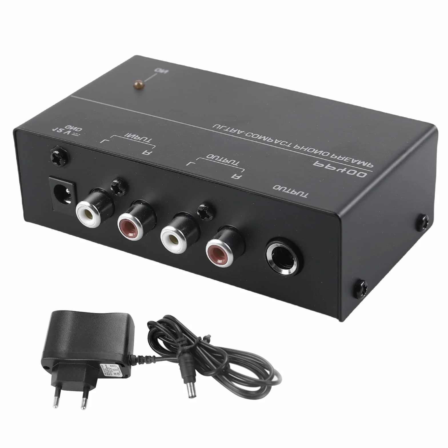 Preamplificatore Phono MM, Ingresso e Uscita RCA, Alimentazione DC 12V