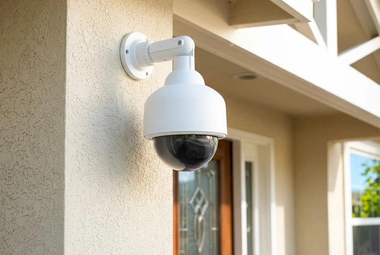 O&W Security 2 Dummy telecamere finte professionali a cupola per esterni con obiettivo cavo