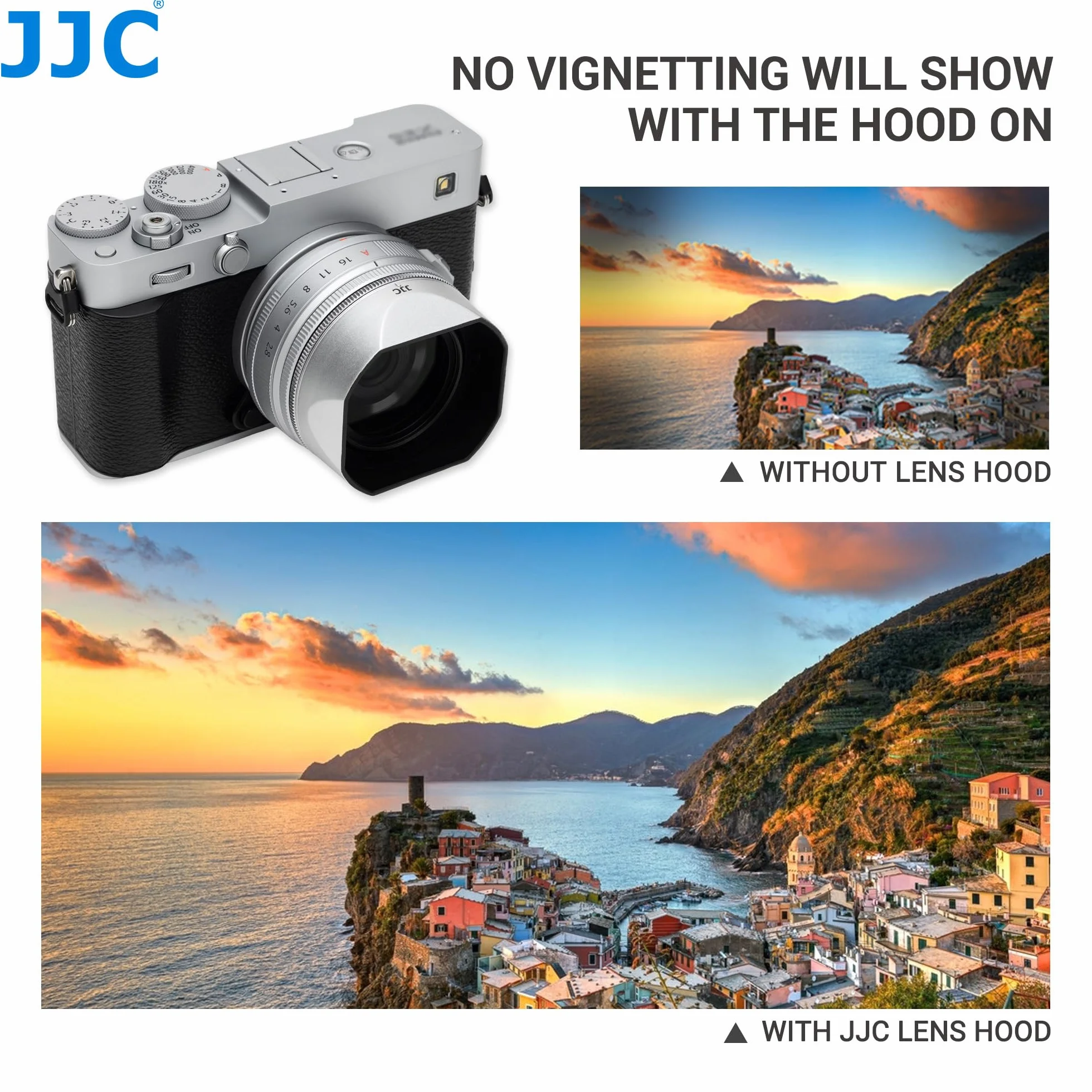 JJC Paraluce per X-E5 con anello adattatore magnetico compatibile con Fujifilm XF 23 mm F2.8 R WR, XF 27 mm F2.8 R WR, XF27 mm F/2.8, compatibile con filtro da 39 mm e copriobiettivo, sostituisce