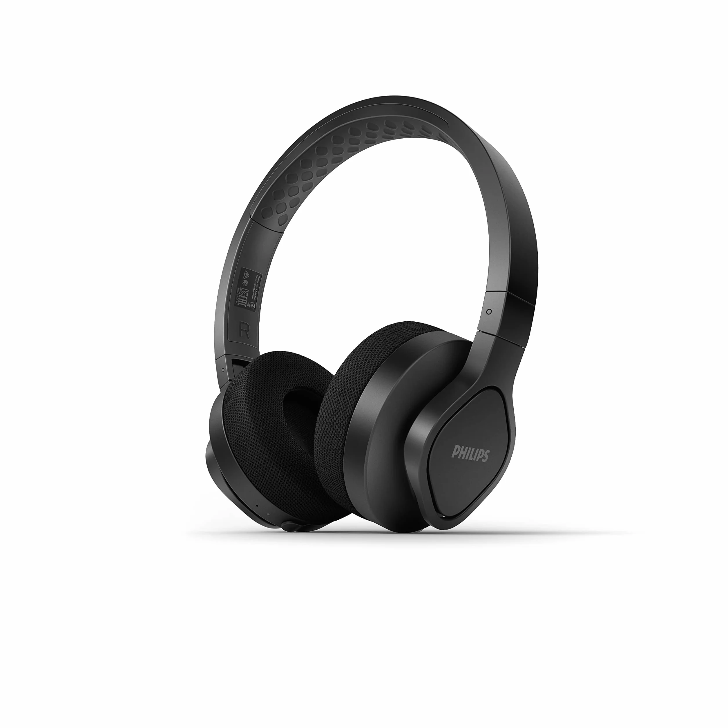 Philips A4216BK/00 On-Ear Cuffie Sportive Wireless, Driver 40 mm, 35 Ore di Riproduzione/On Ear, Protezione IP55, Cuscinetti Rinfrescanti e Lavabili, Nero, One Size, Nuova Versione, Go Sports