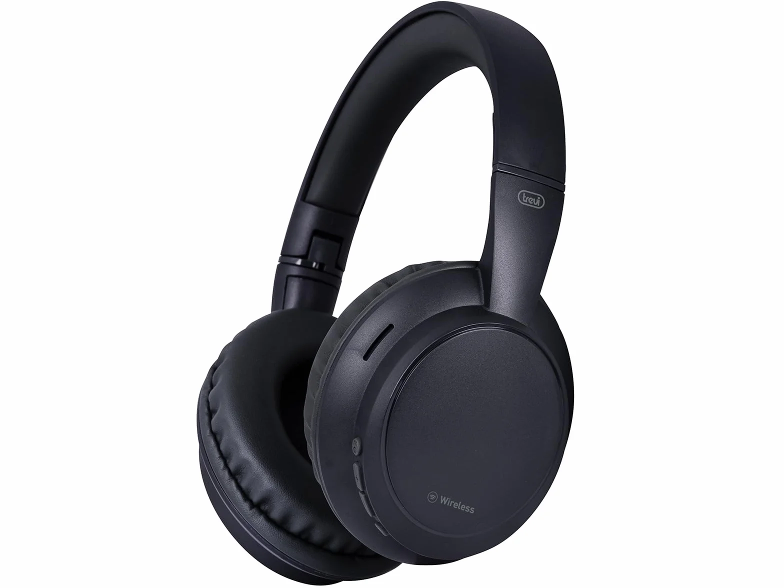 Trevi DJ 12E35 BT Cuffie Wireless Over Ear, Stereo HiFi con Microfono, 8h Autonomia, Comandi su Padiglione, Pieghevoli e Leggere, Compatibili con iOS e Android, per Viaggio, PC, Telefono e Ufficio