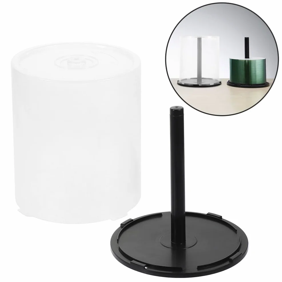 PRETYZOOM Scatola Per Torta Vuota Per Cd/Dvd Da 4 Pezzi Con Mandrino Scatola Di Immagazzinaggio Porta CD In Plastica Trasparente Secchio Per Riporre I Dvd Capacità Di 100 Per CD Dvd