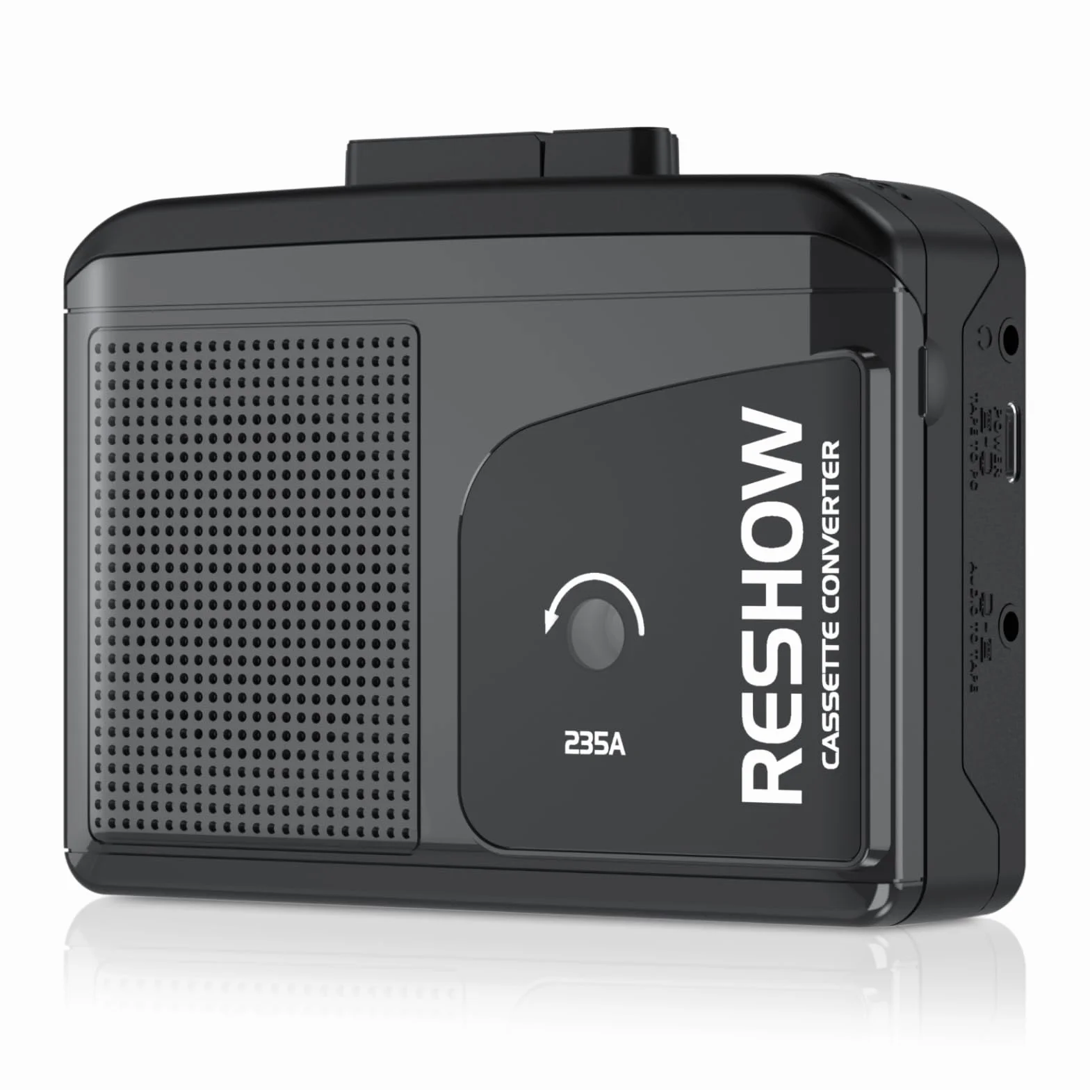 Reshow przenośny odtwarzacz kaset z głośnikiem i konwerterem USB na MP3, czarny