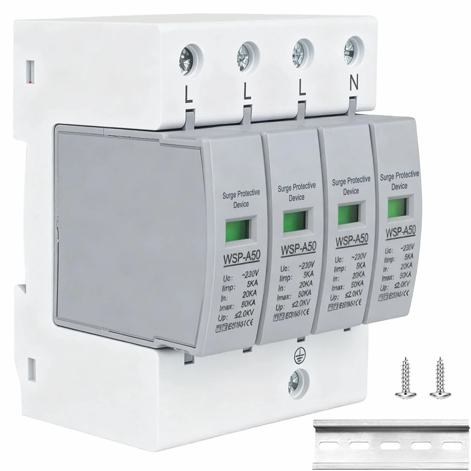 Protezione da sovratensione a 4 poli 20-50 KA tipo 1+2 420V per PV
