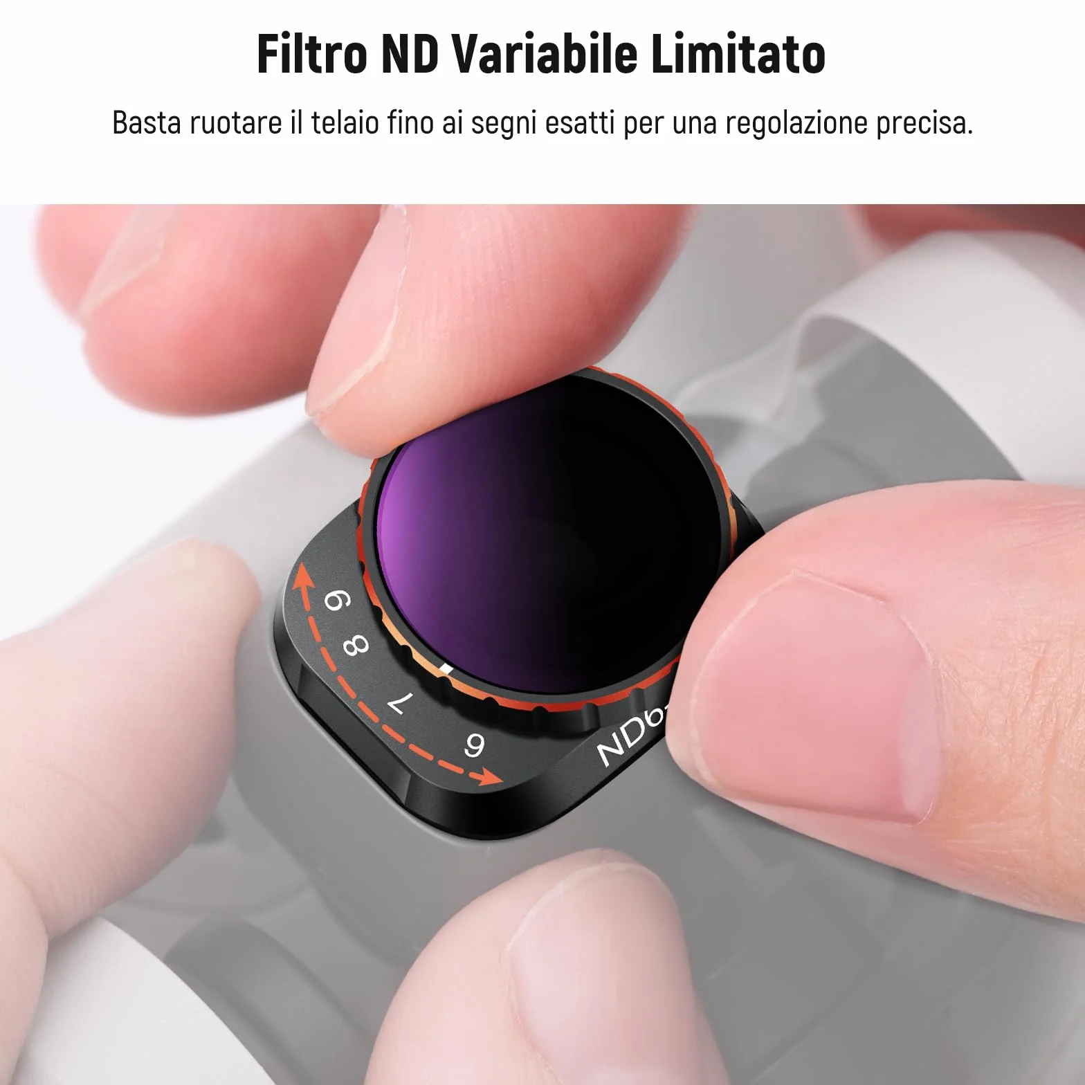 NEEWER Filtro ND Variabile Compatibile con DJI Mini 3 Pro, ND32-512 5-9 Stop a Scatto Vetro Ottico HD Multistrato Telaio Sottile in Metallo per Fotocamera Drone per Video, Accessori Fotografia Aerea