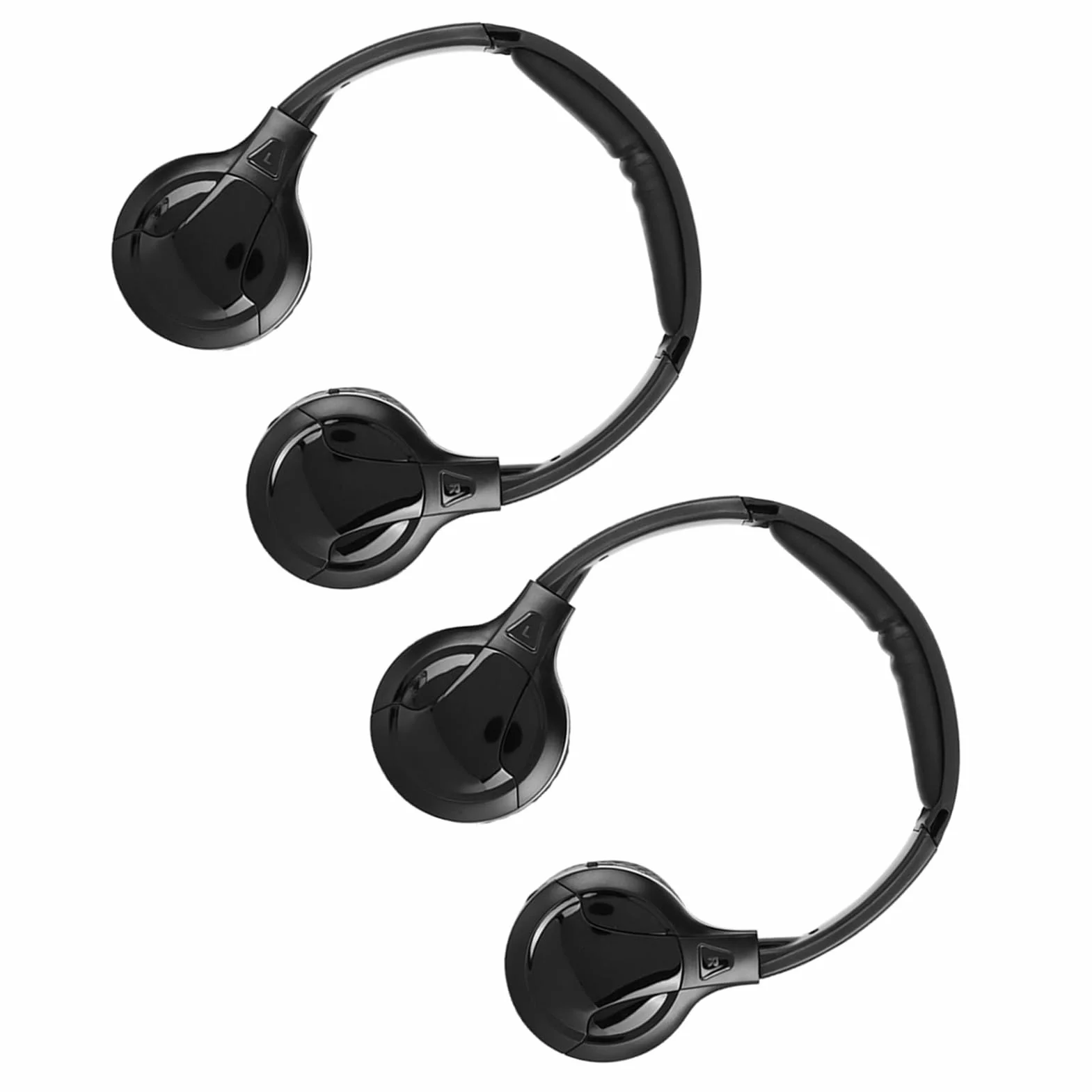 Denash Cuffia per Auto, Pellicola in Poliestere 30 Mm 2,8 MHz Destra 2,3 MHz Sinistra Auricolare con Trasmissione Stabile Stereo per Uso Automobilistico