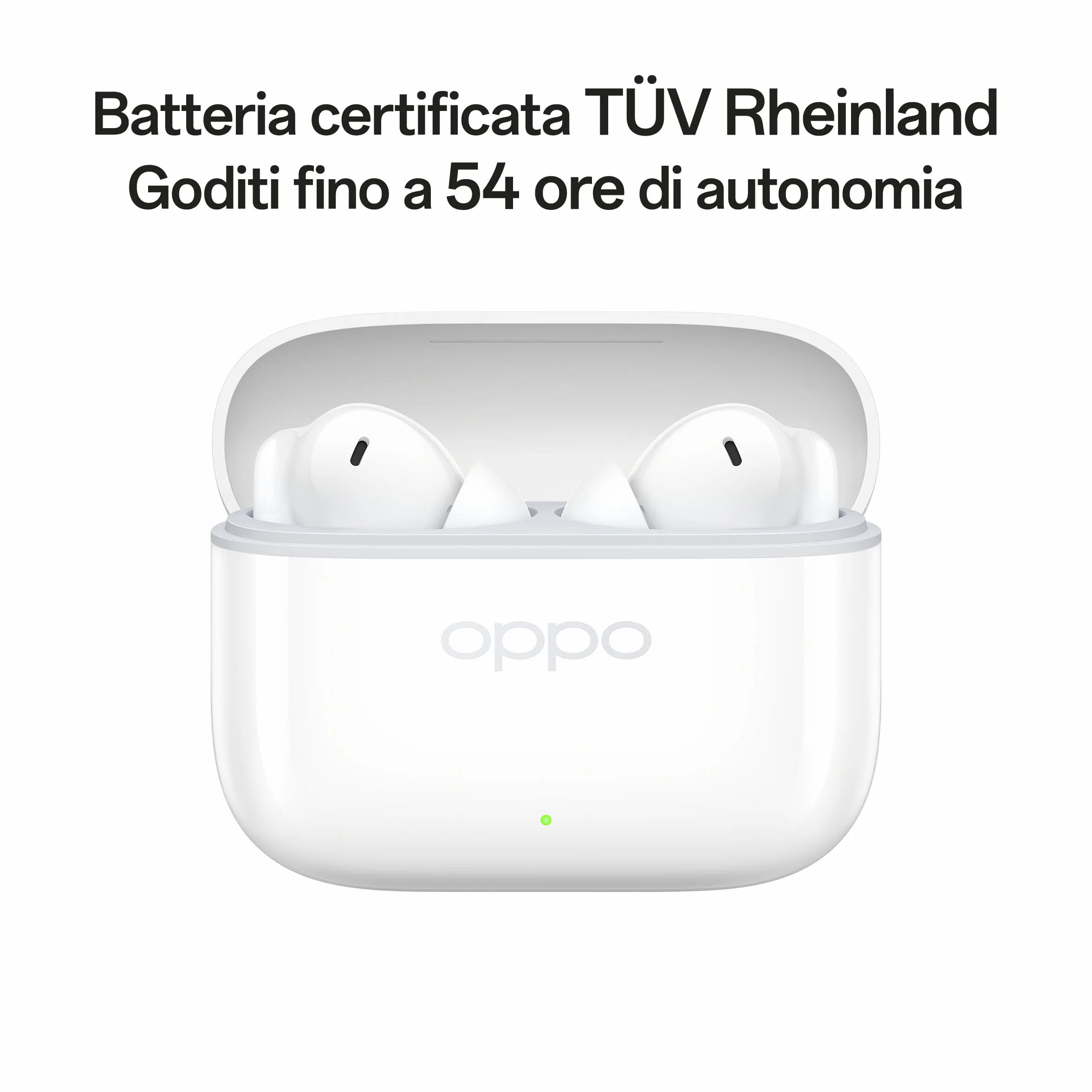 OPPO Enco Buds3 Pro Auricolari True Wireless, 54h Autonomia, Driver 12.4mm, BT 5.4, IP55, Bianco