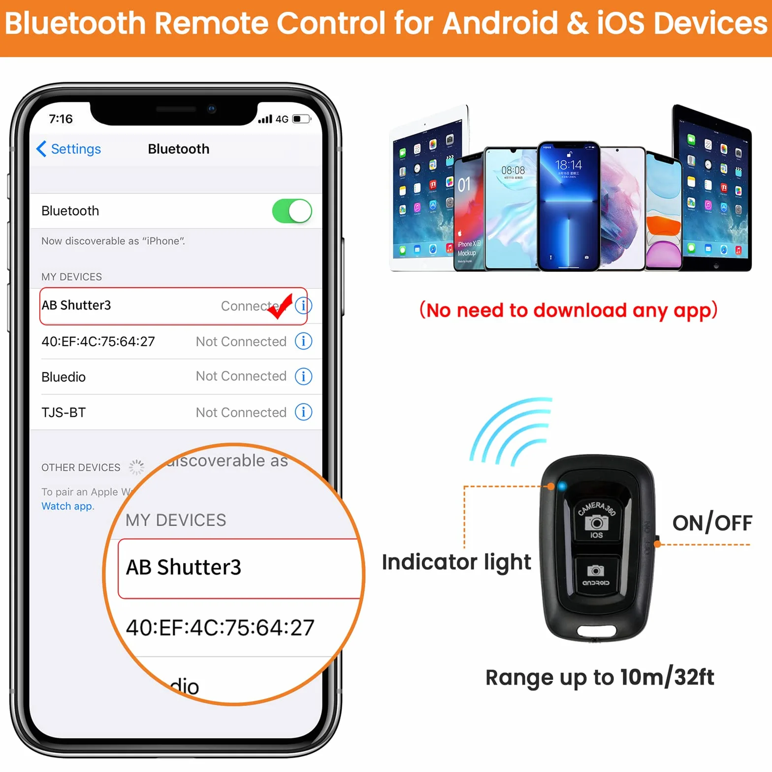 Treppiede Smarthphone, Nuovo 172cm/67in Treppiedi Fotocamera Cavalletto Smartphone per iPhone/Samsung/Huawei/iPad/Reflex, Cavalletto Telefono con Supporto Telefono e Telecomando Bluetooth
