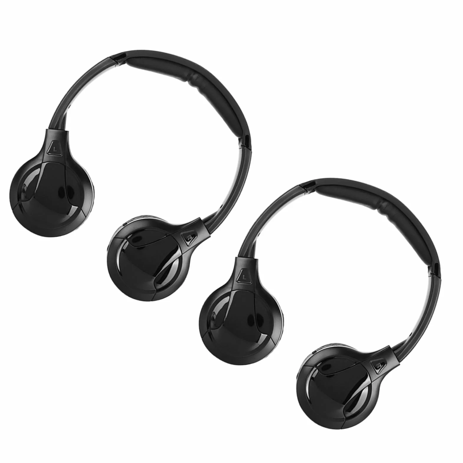 Denash Cuffia per Auto, Pellicola in Poliestere 30 Mm 2,8 MHz Destra 2,3 MHz Sinistra Auricolare con Trasmissione Stabile Stereo per Uso Automobilistico