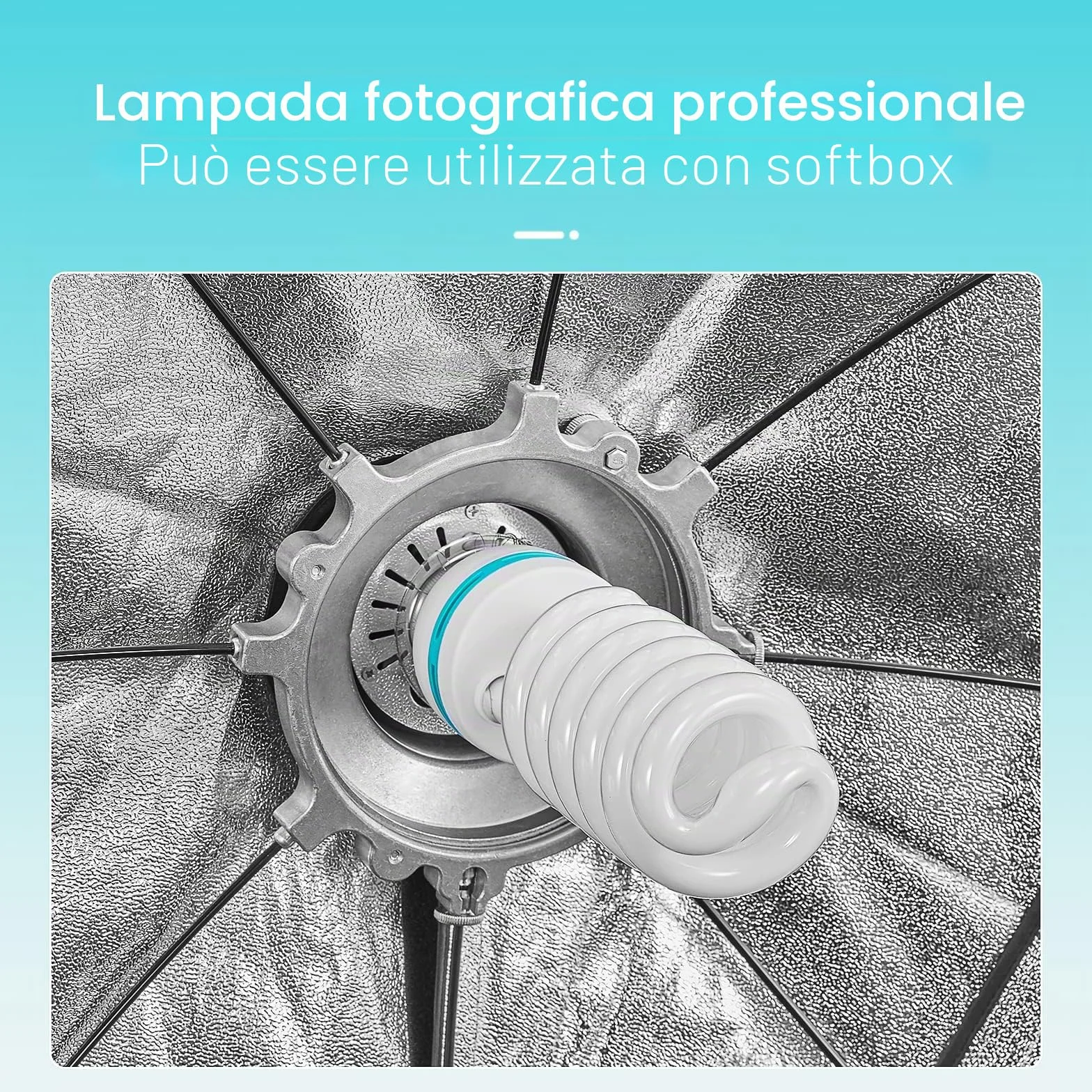 TLGREEN 2 x 135 W Softbox Lampada Foto Luce, E27 220V Luce per Fotografia, Lampada a Risparmio Energetico a Luce Fredda per Fotografia, Video, Studio, Studio Fotografico