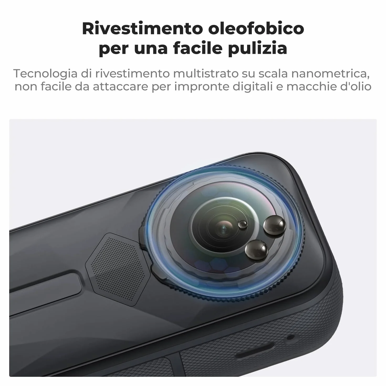 K&F Concept Premium Lens Guards compatibile con Insta360 X5, Copertura Protettiva della Lente in Vetro Ottico Temperato ad Alta Trasparenza, Kit di Sostituzione del Tappo Antigraffio Multi-Coated
