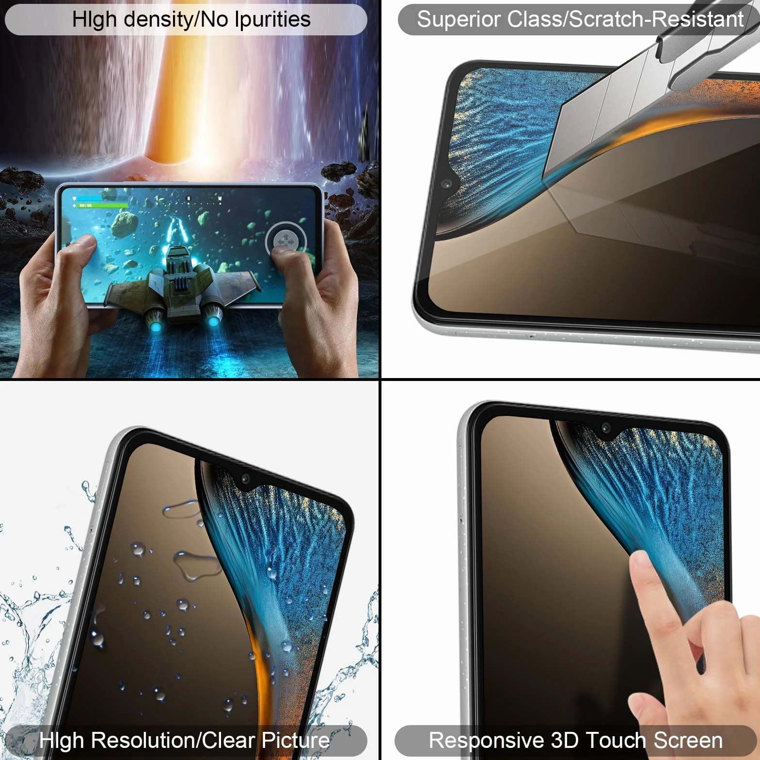 Dinow Schermo per Samsung Galaxy A16 4G SM-A165F, SM-A165M, Schermo di Ricambio per Samsung Galaxy A16 LCD Touch A165 Digitalizzatore con cornice (con strumento di riparazione)