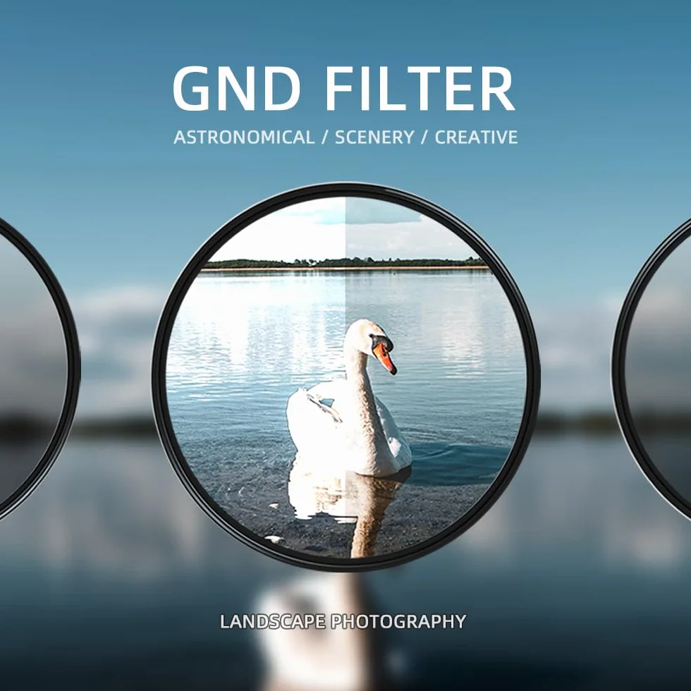 7artisans GND 0.9 - Filtro graduale morbido girevole (3 stop) 46 mm/49 mm/52 mm/55 mm/58 mm/62 mm/67 mm/72 mm/77 mm/82 mm GND 0,9 filtro graduato grigio neutro (55 mm)