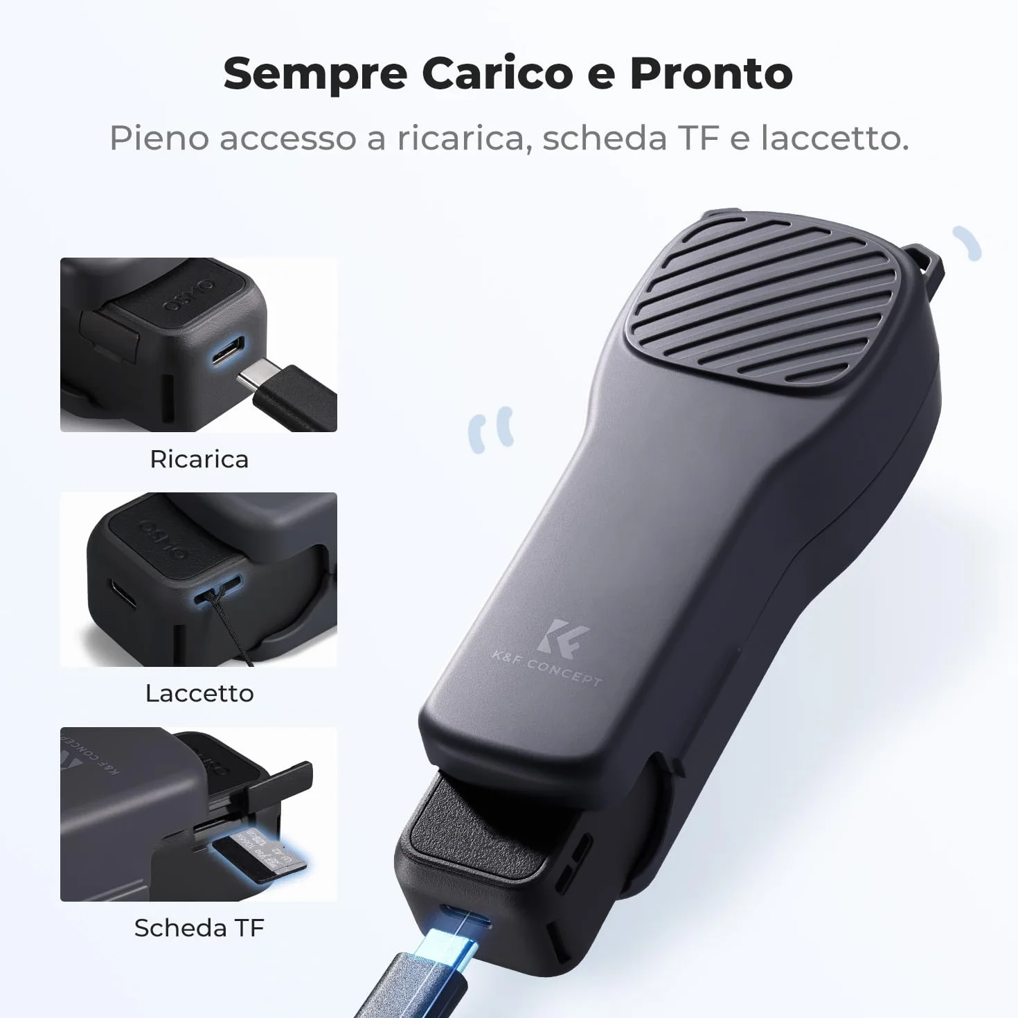 K&F CONCEPT PT61 Custodia Protettiva Compatibile con DJI Osmo Pocket 4/Pocket 3 con Spazio Filtri, Guscio Rigido con Interno Morbido, Design Esclusivo, Apertura Facile