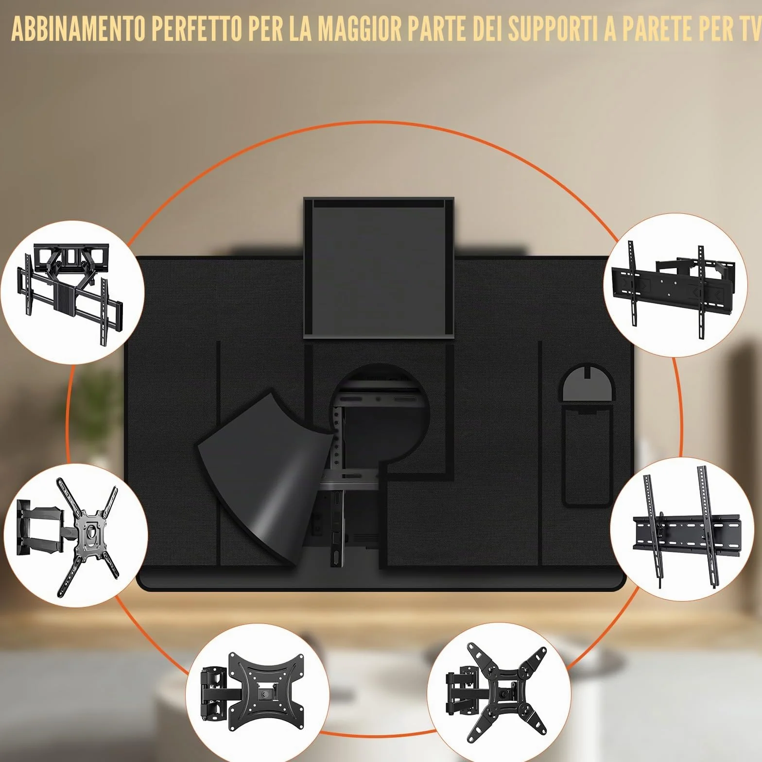 Custodia Protettiva TV 40-43 Pollici Tessuto Oxford 600D Impermeabile Antipolvere Resistente Intemperie