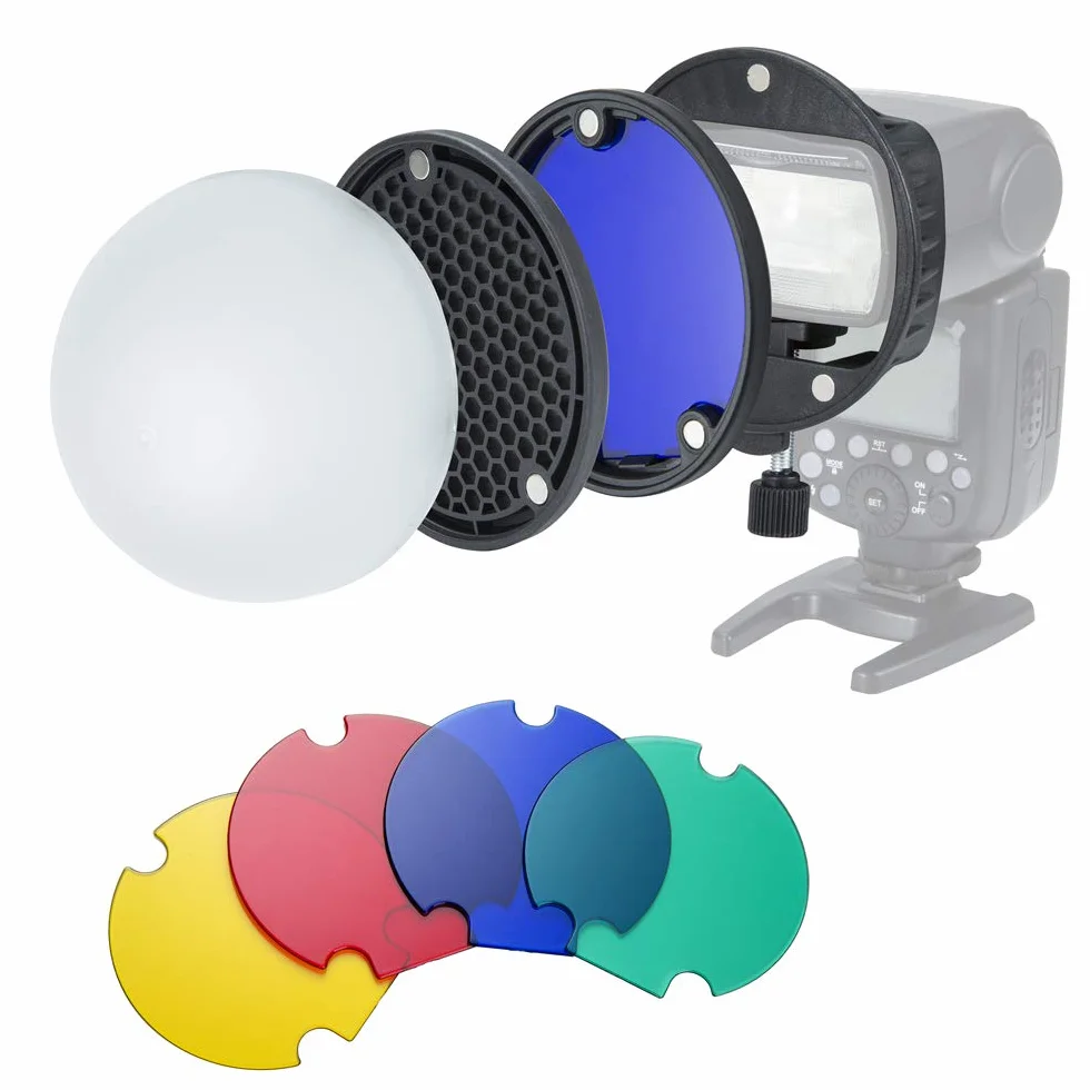 Kit di accessori per Flash Speedlite con Softbox Diffusore Adattatore magnetico universale per Flash Canon, Nikon, Sony, Godox Speedlight e YONGNUO Speedlite