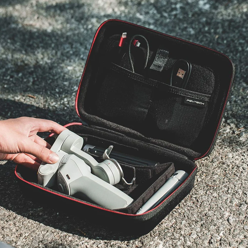 PGYTECH Fotocamera Custodia Portaoggetti Borsa a Mano per DJI OSMO 360/Action 6/Pocket 4/3/Mobile 3, per Gopro 13, per DJI FPV Batteria Maniglia Borsa, per Insta360 Ace Pro 2/X5